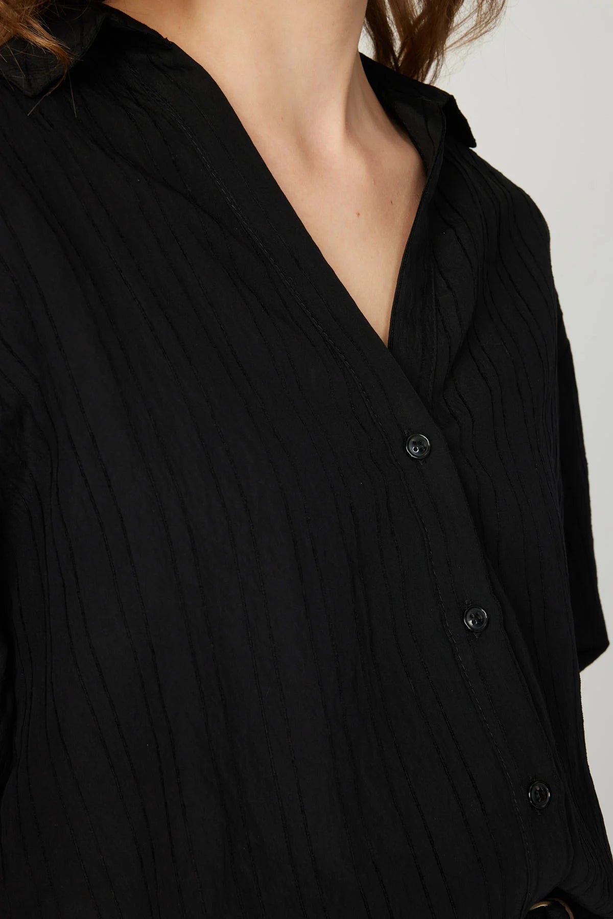 Women's Striped Short Sleeved Shirt