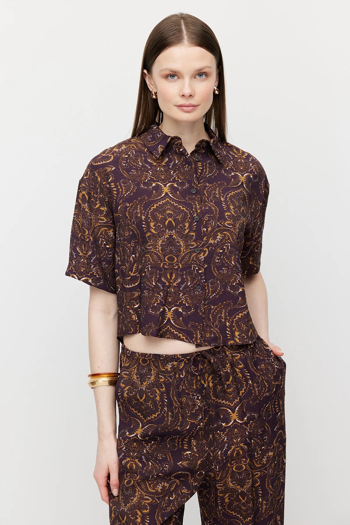 Women's Patterned Short Shirt