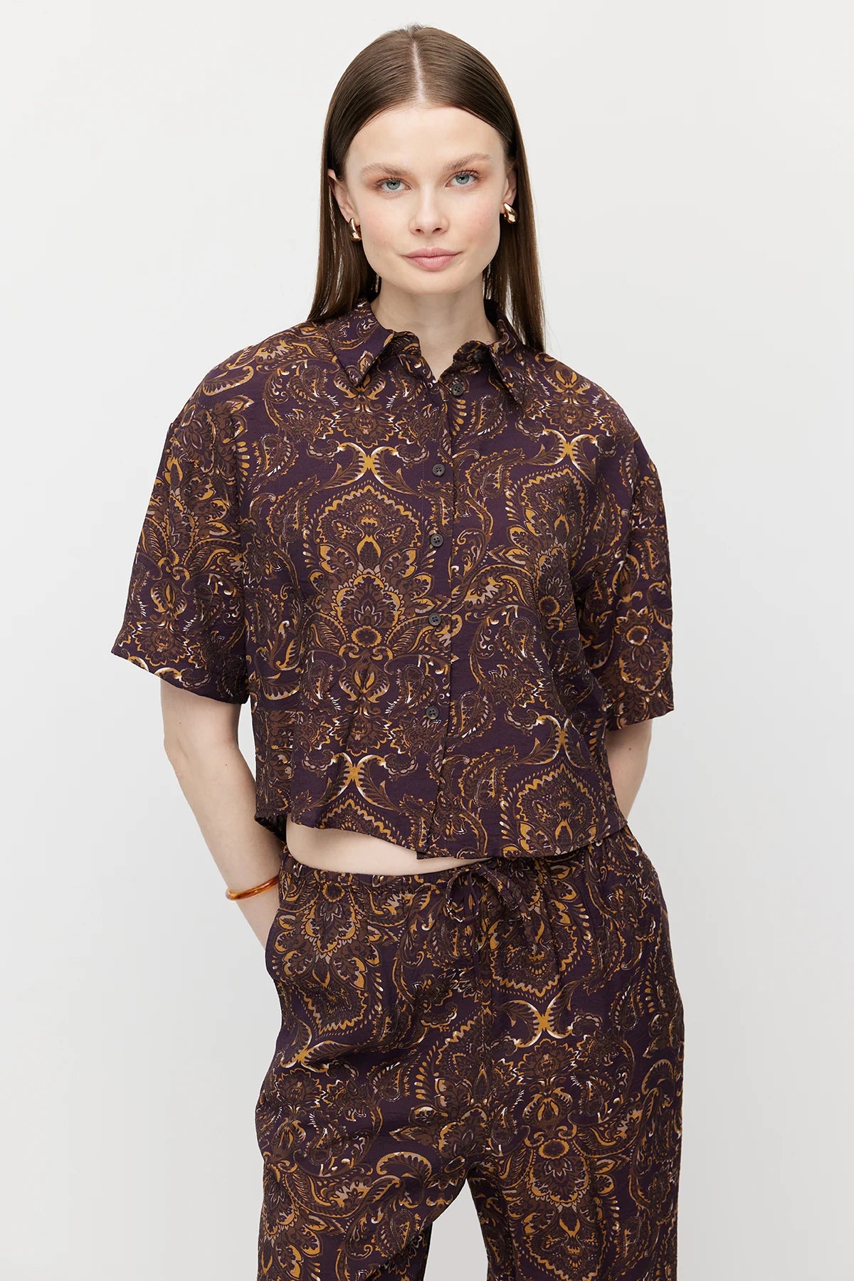Women's Patterned Short Shirt