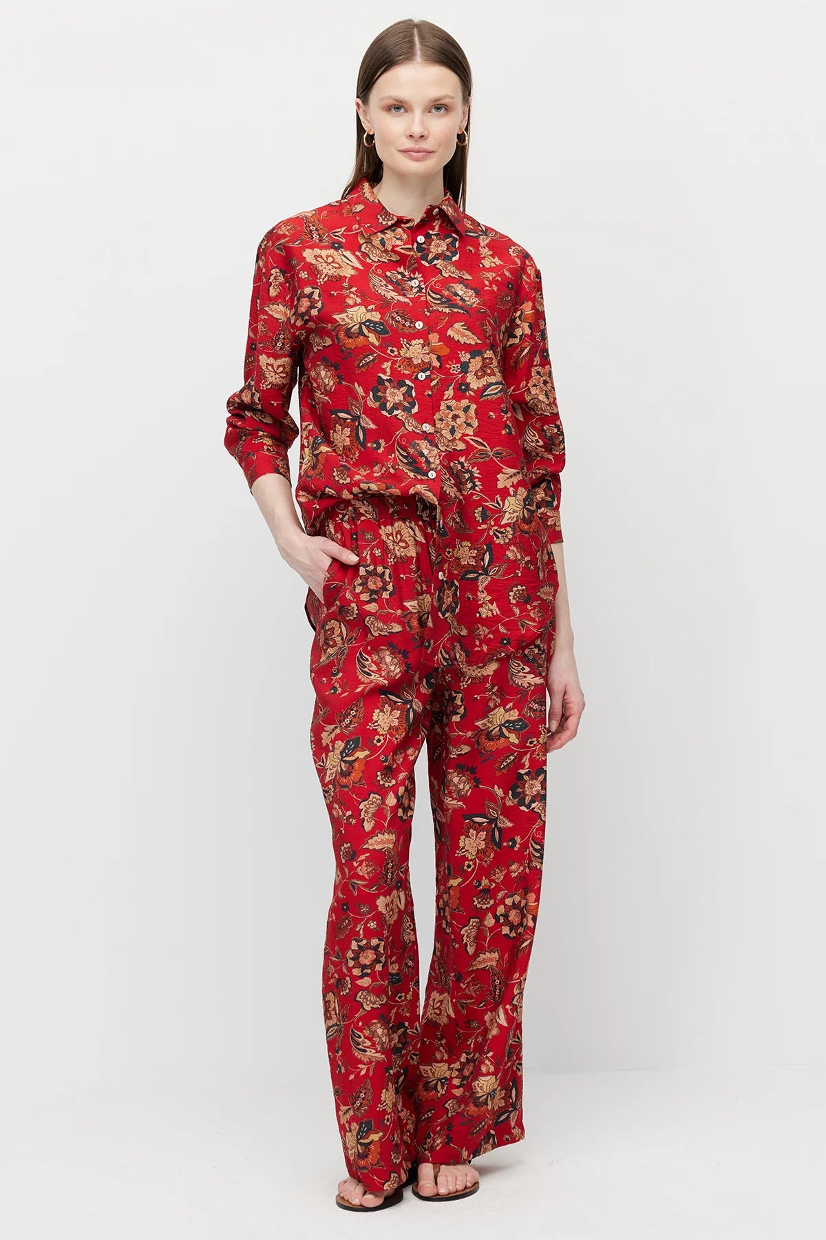 Women's Patterned Long Shirt