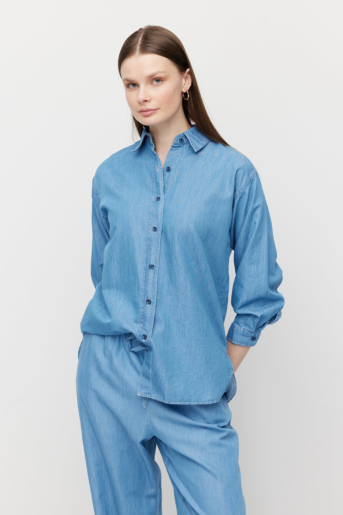 Women's Basic Denim Shirt