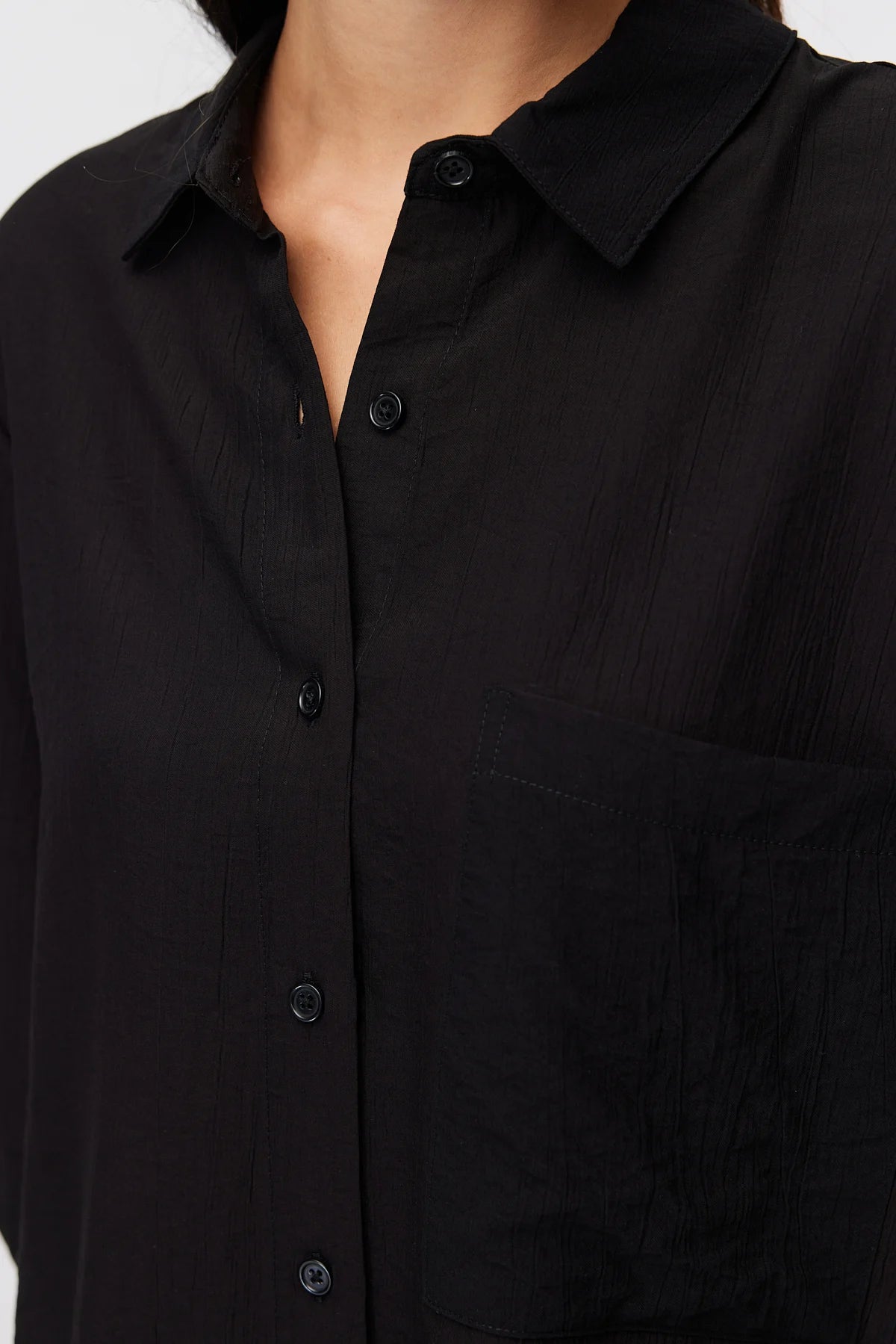 Women's Oversize Textured Double Sleeve Shirt