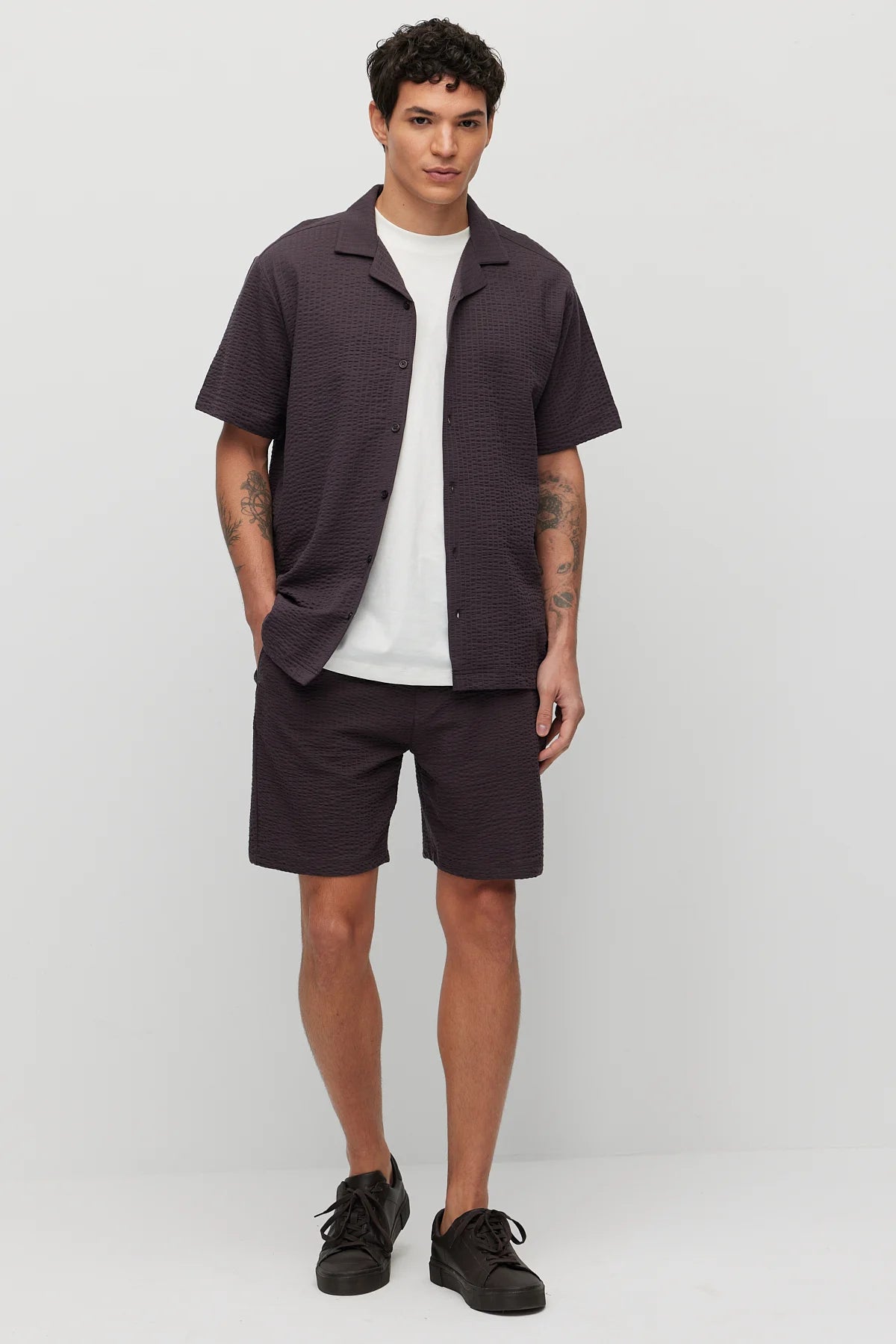 Men's Textured Relaxed Fit Shirt