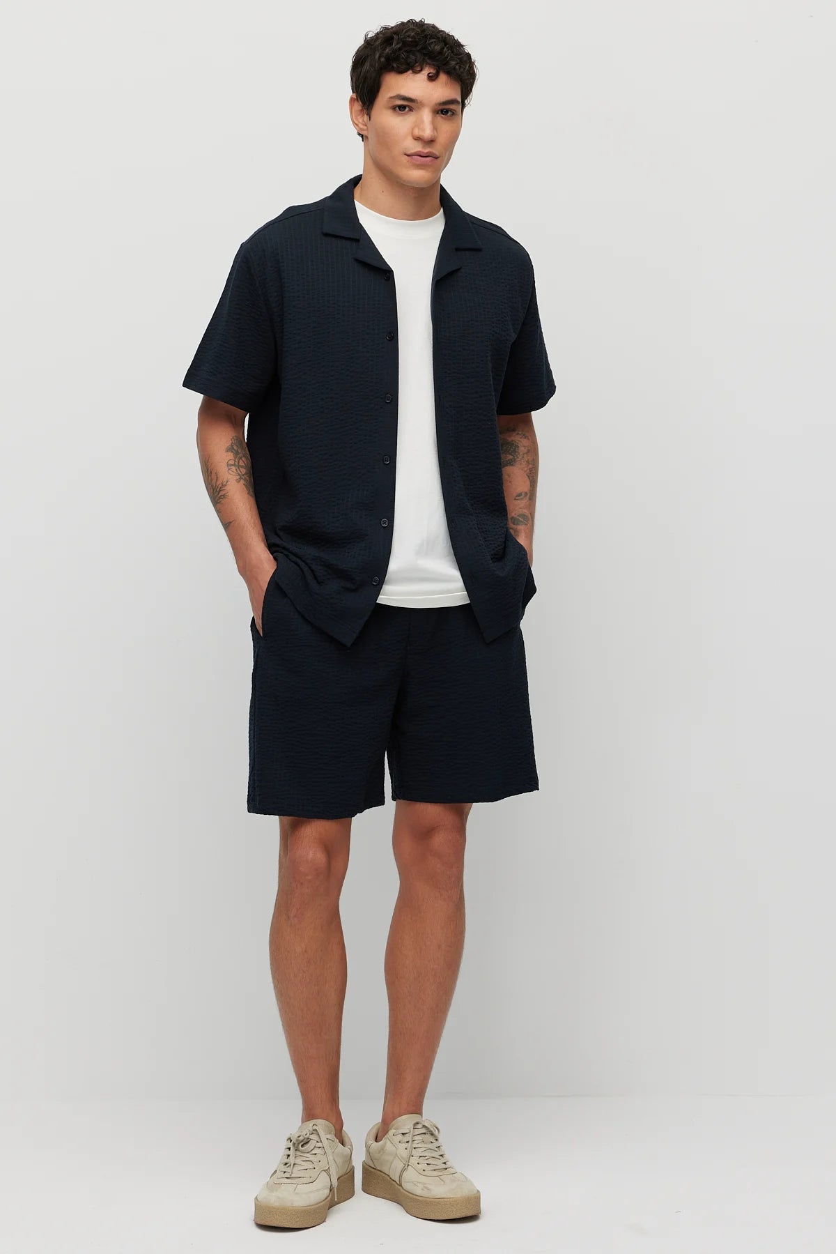 Men's Textured Relaxed Fit Shirt