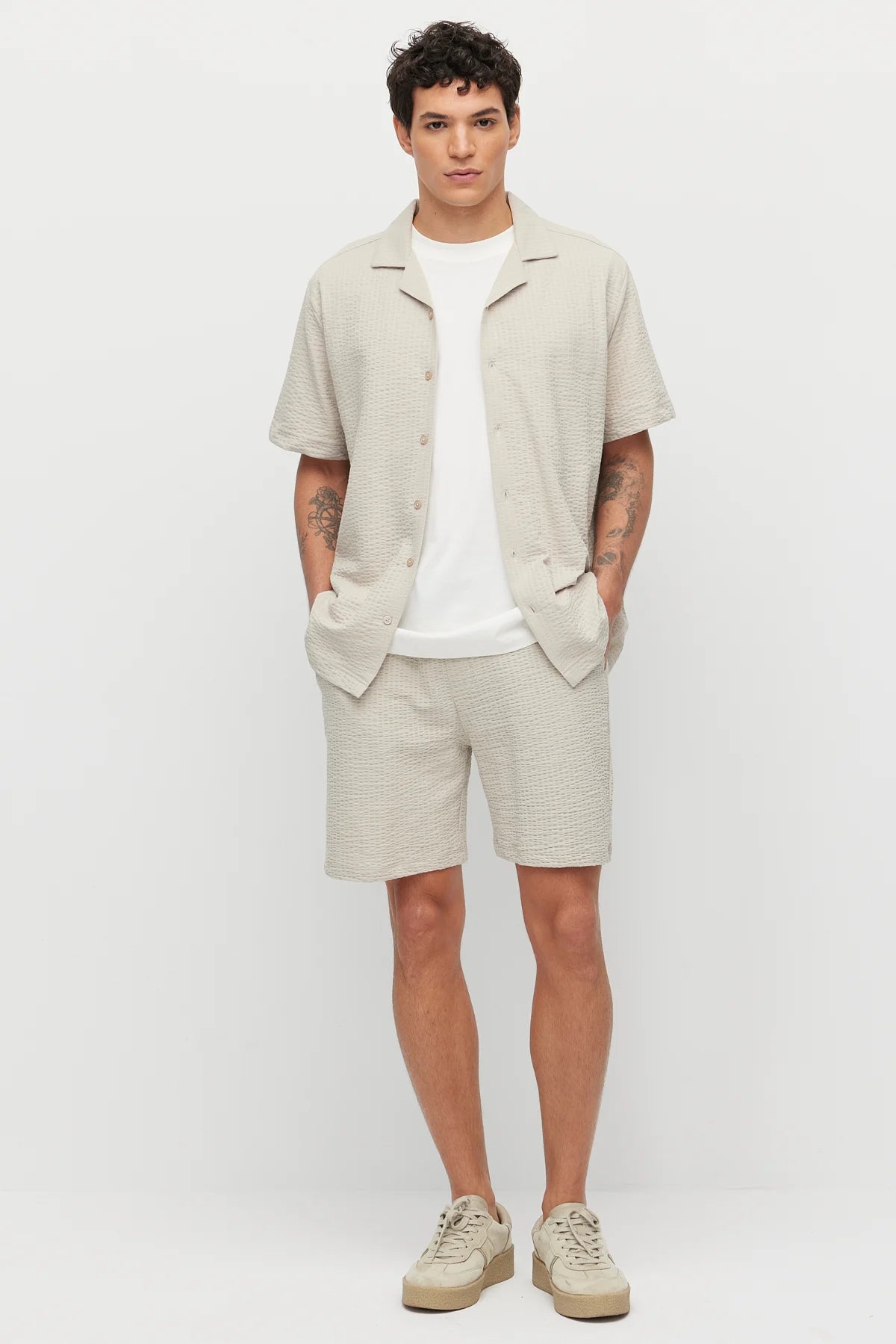 Men's Textured Relaxed Fit Shirt