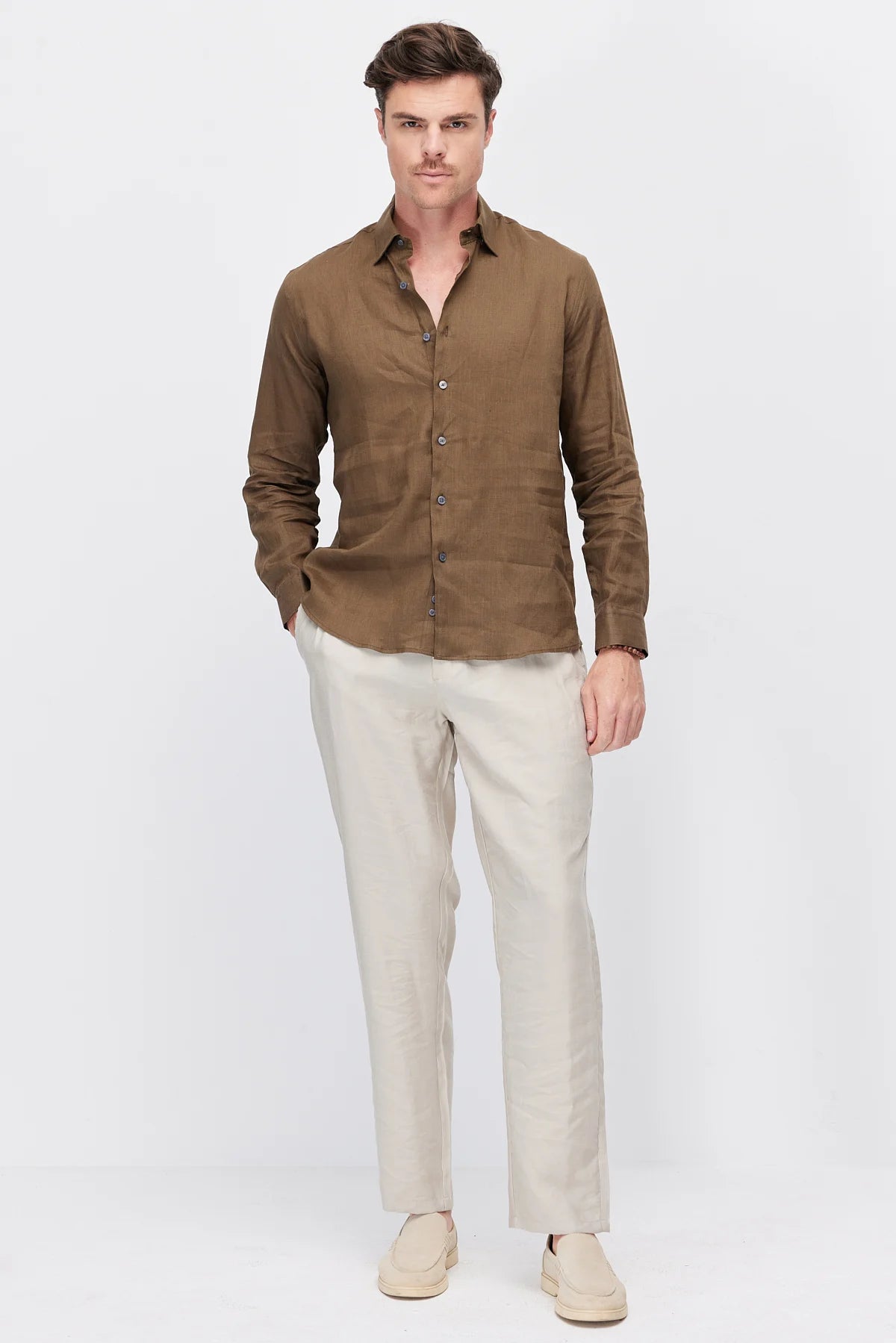 Men's Linen Regular Shirt