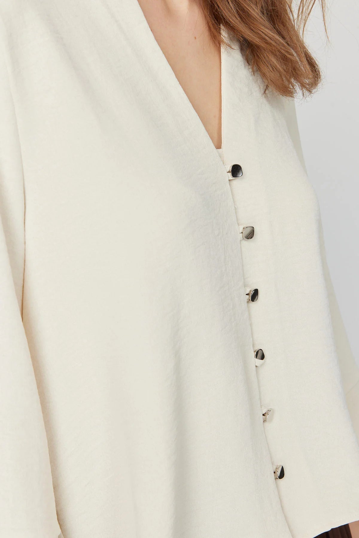 بلوزی کۆلارە ماندارین بۆ ئافرەتان 