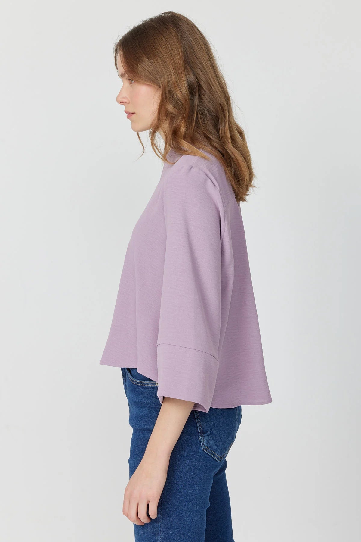 بلوزی کۆلارە ماندارین بۆ ئافرەتان 