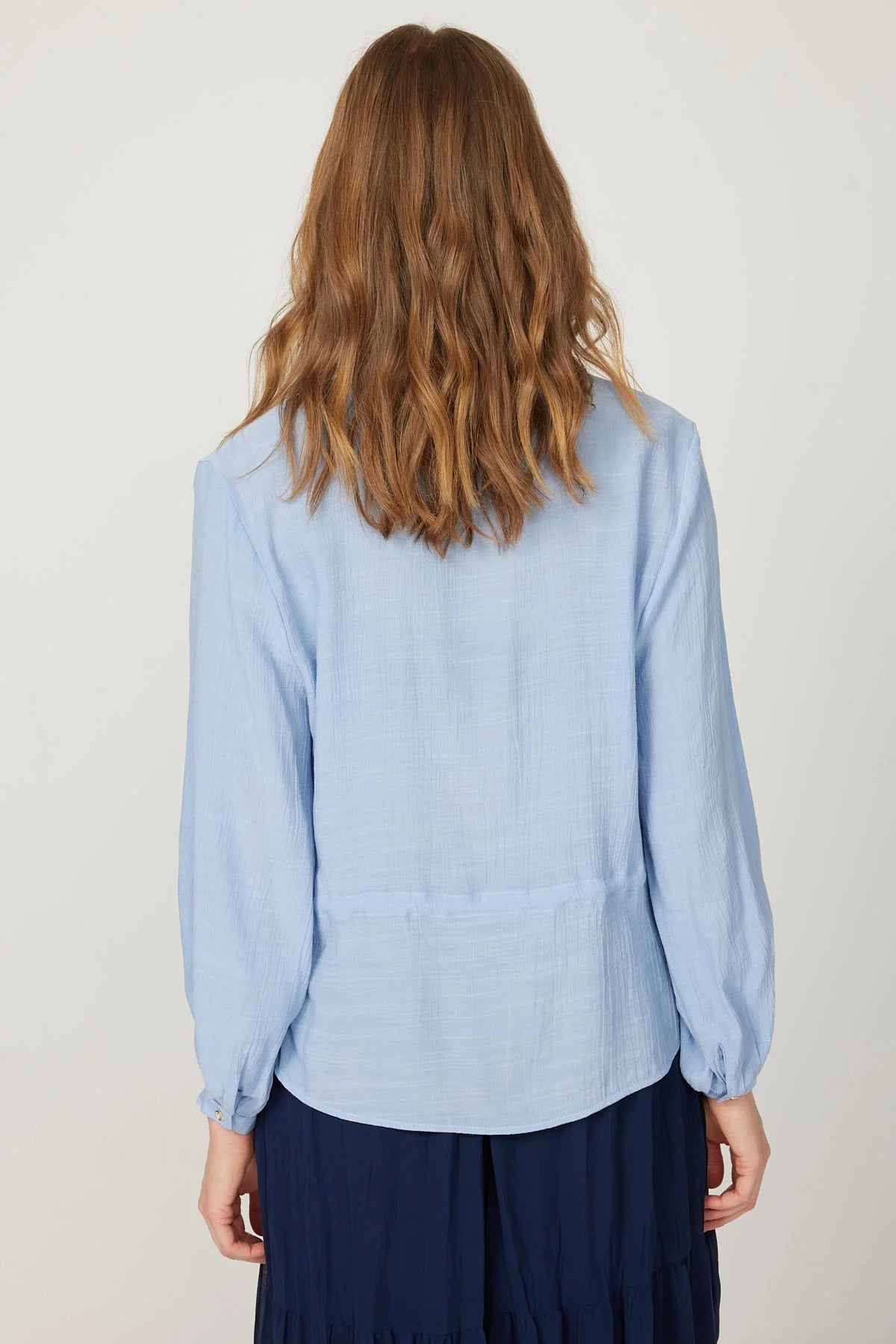 بلوزی کەمەر بە کۆلارە ماندارین بۆ ئافرەتان 