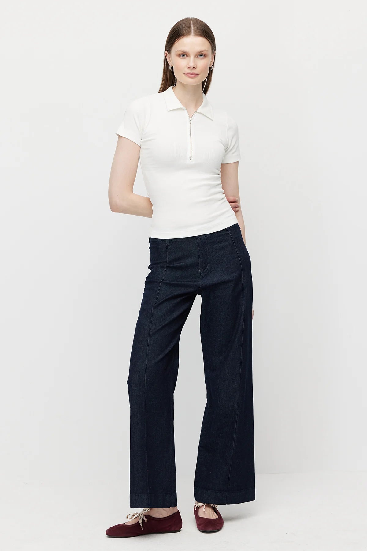 Women's Half-Zip Collar Bodysuit