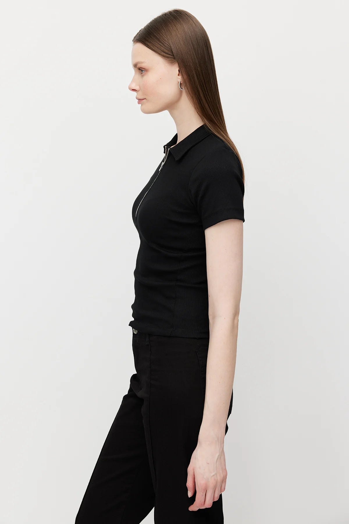 Women's Half-Zip Collar Bodysuit