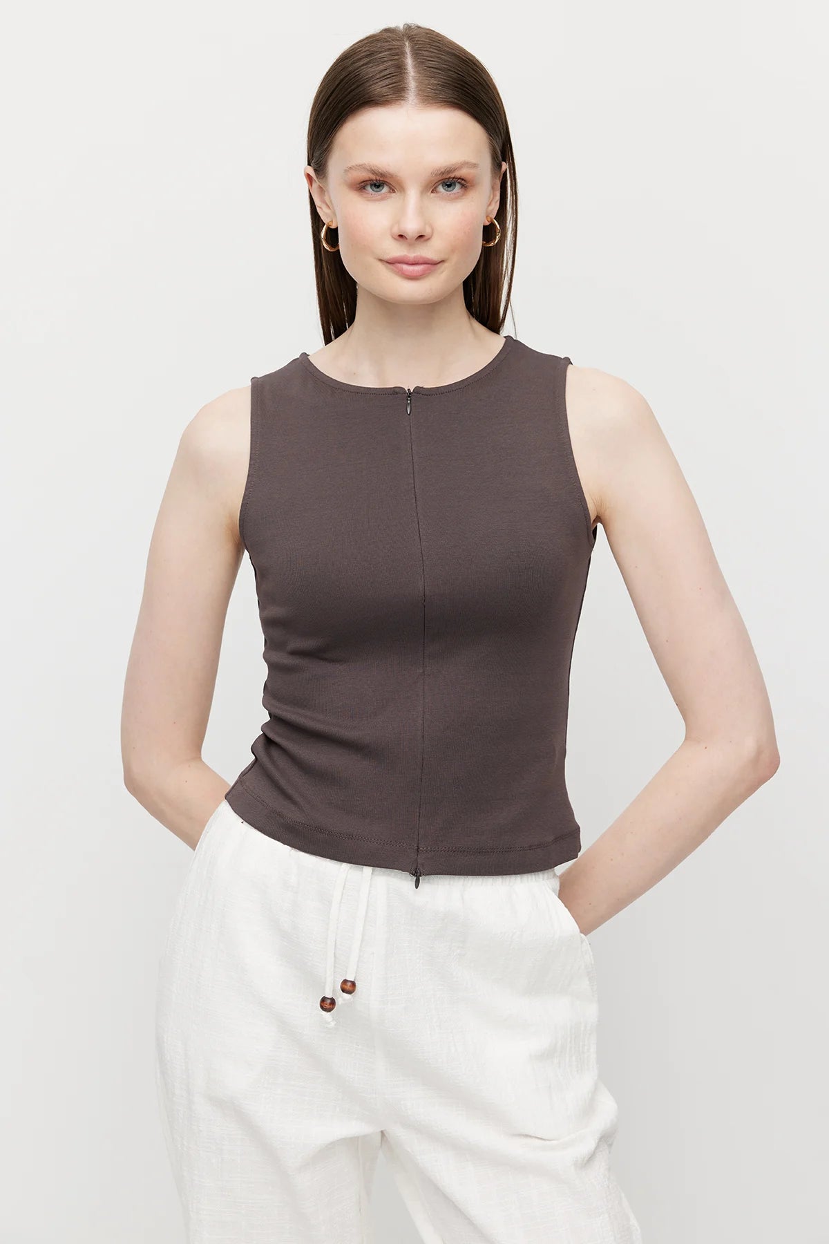 Women's Double-Zip Ribbed Bodysuit