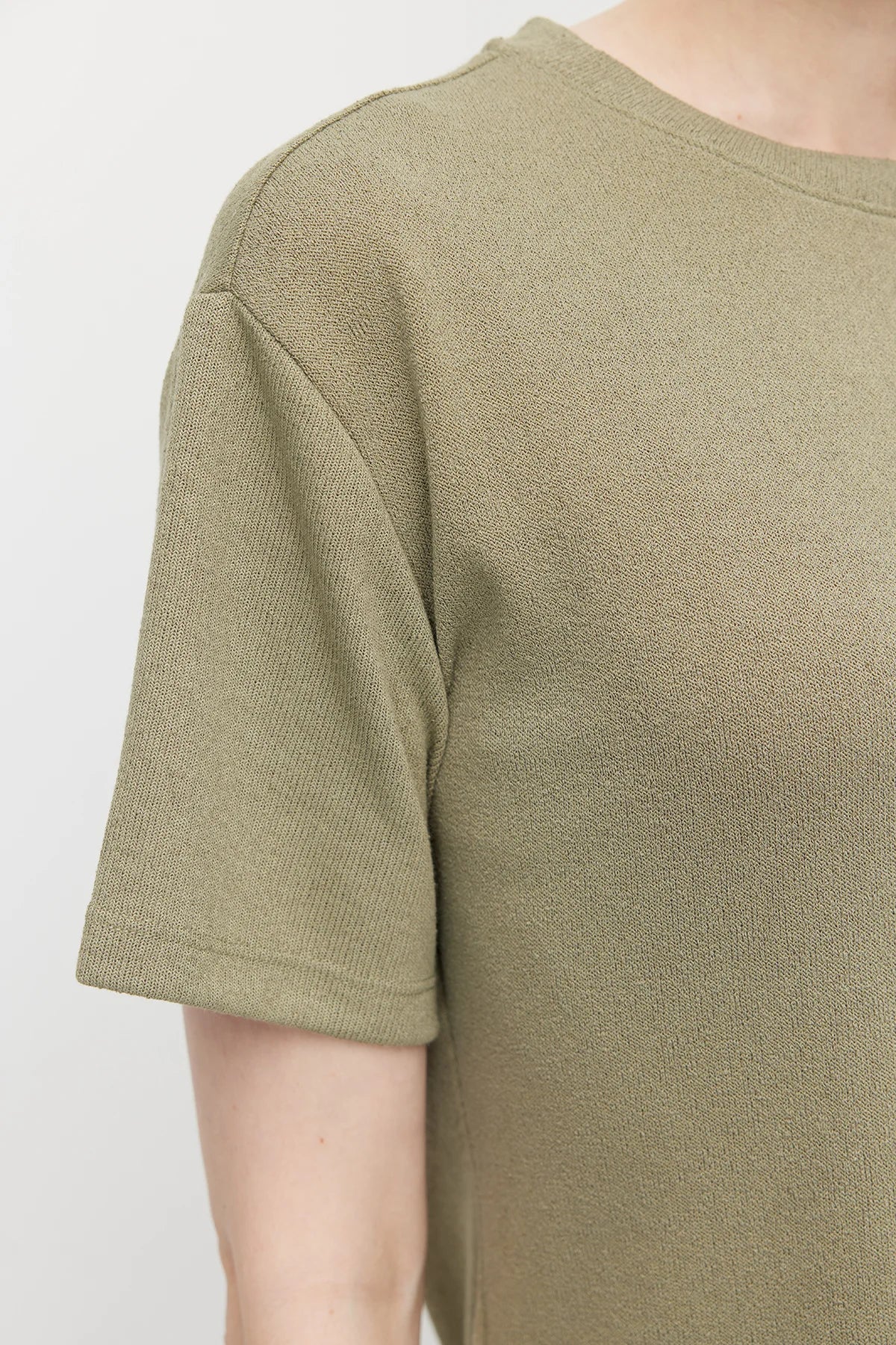 Women's Crew Neck Oversize Blouse with Side Slits