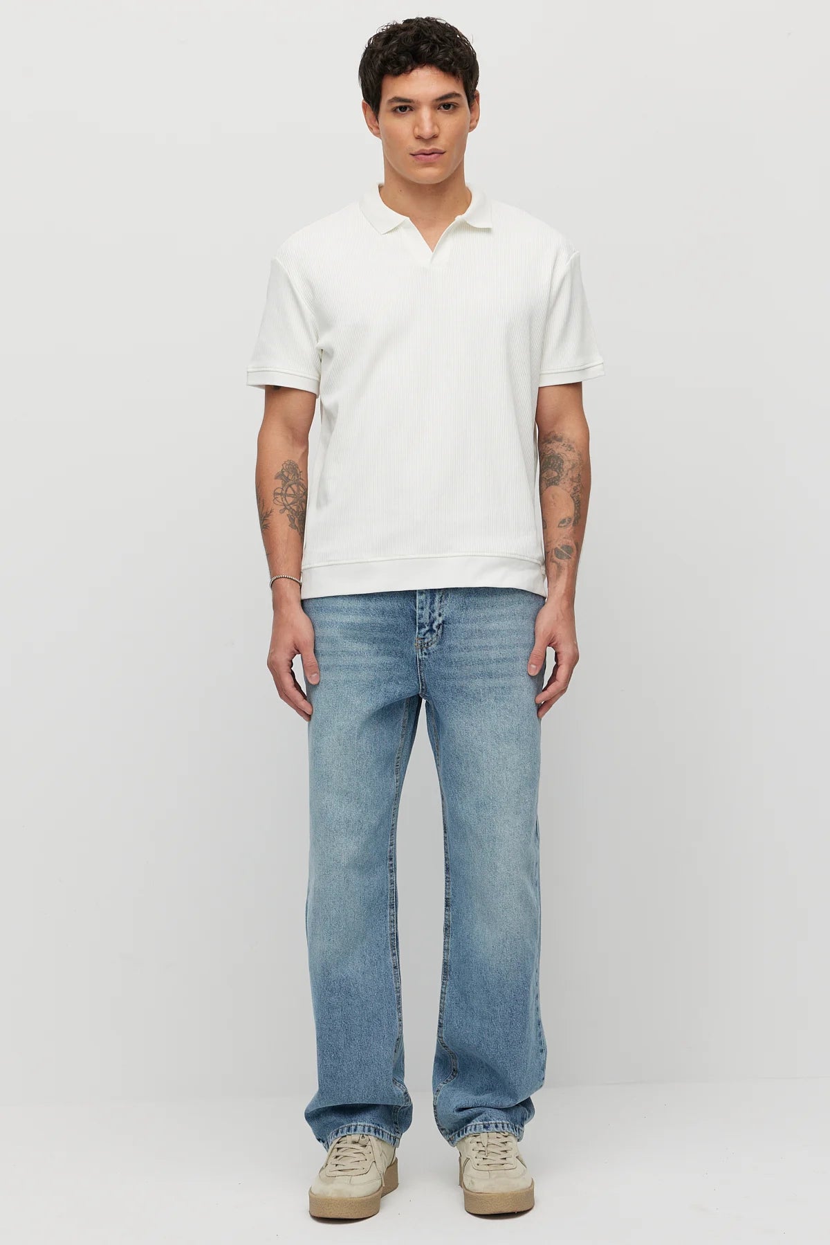 Men's Textured Collar T-shirt