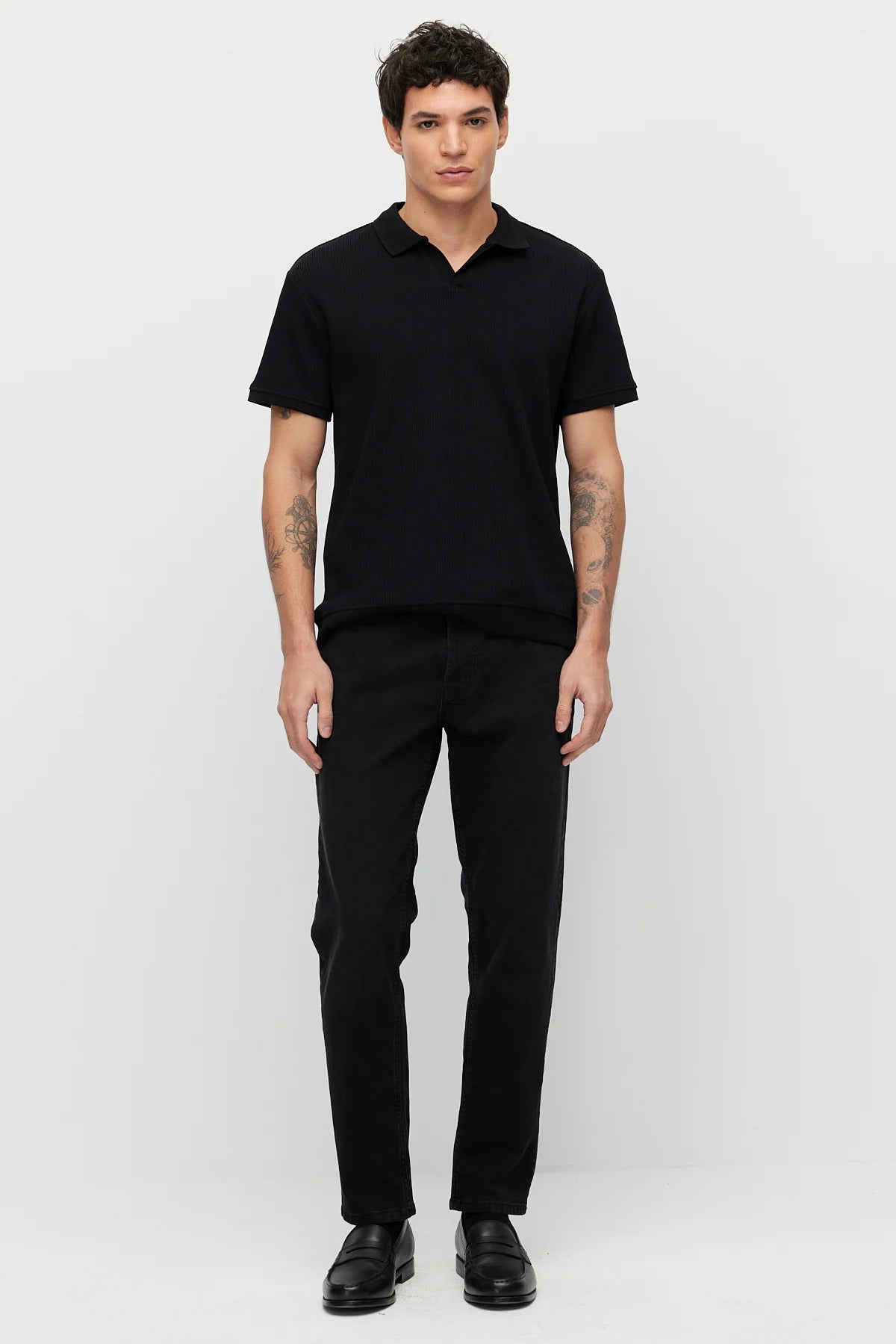 Men's Textured Collar T-shirt