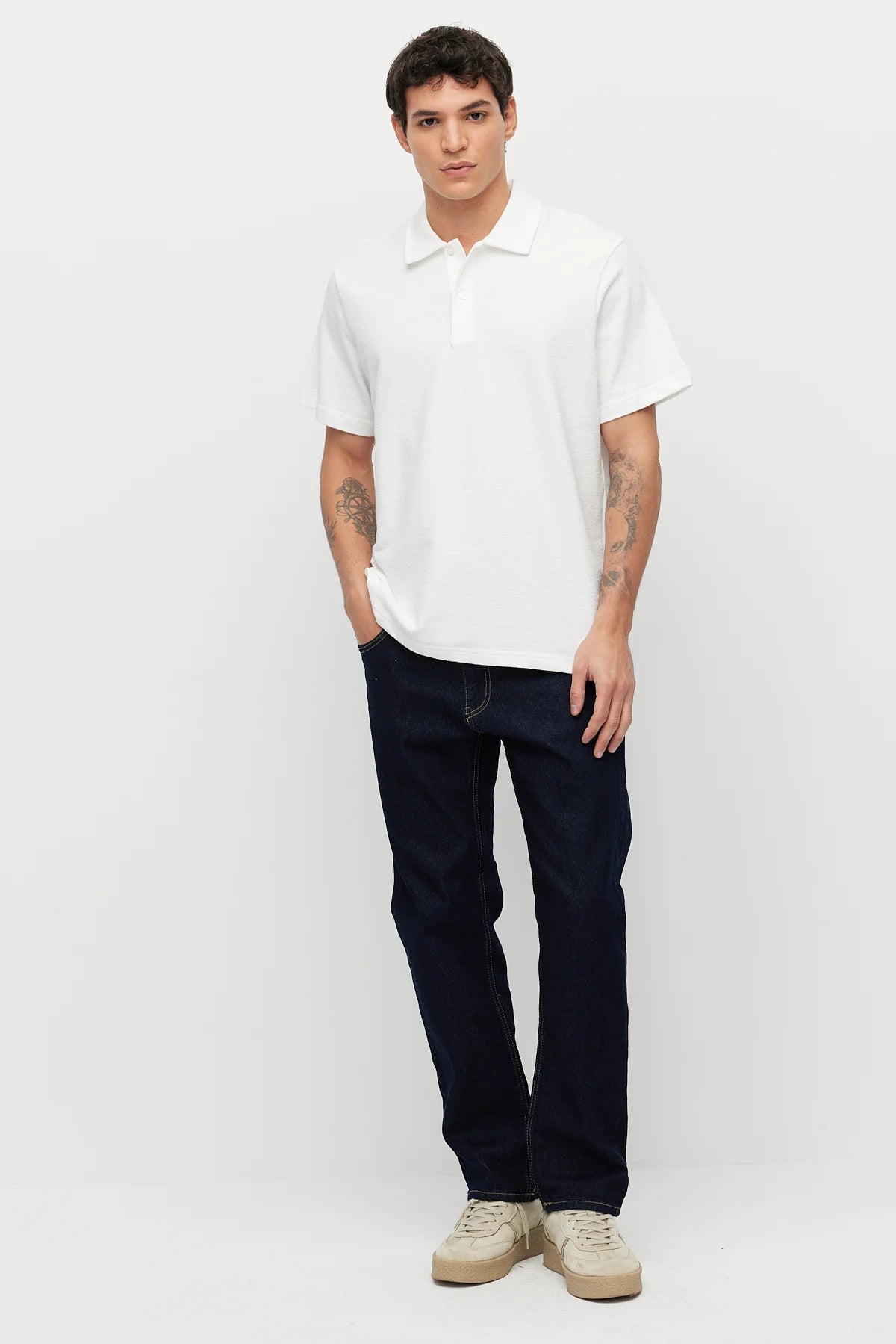 Men's Polo Collar Basic T-shirt