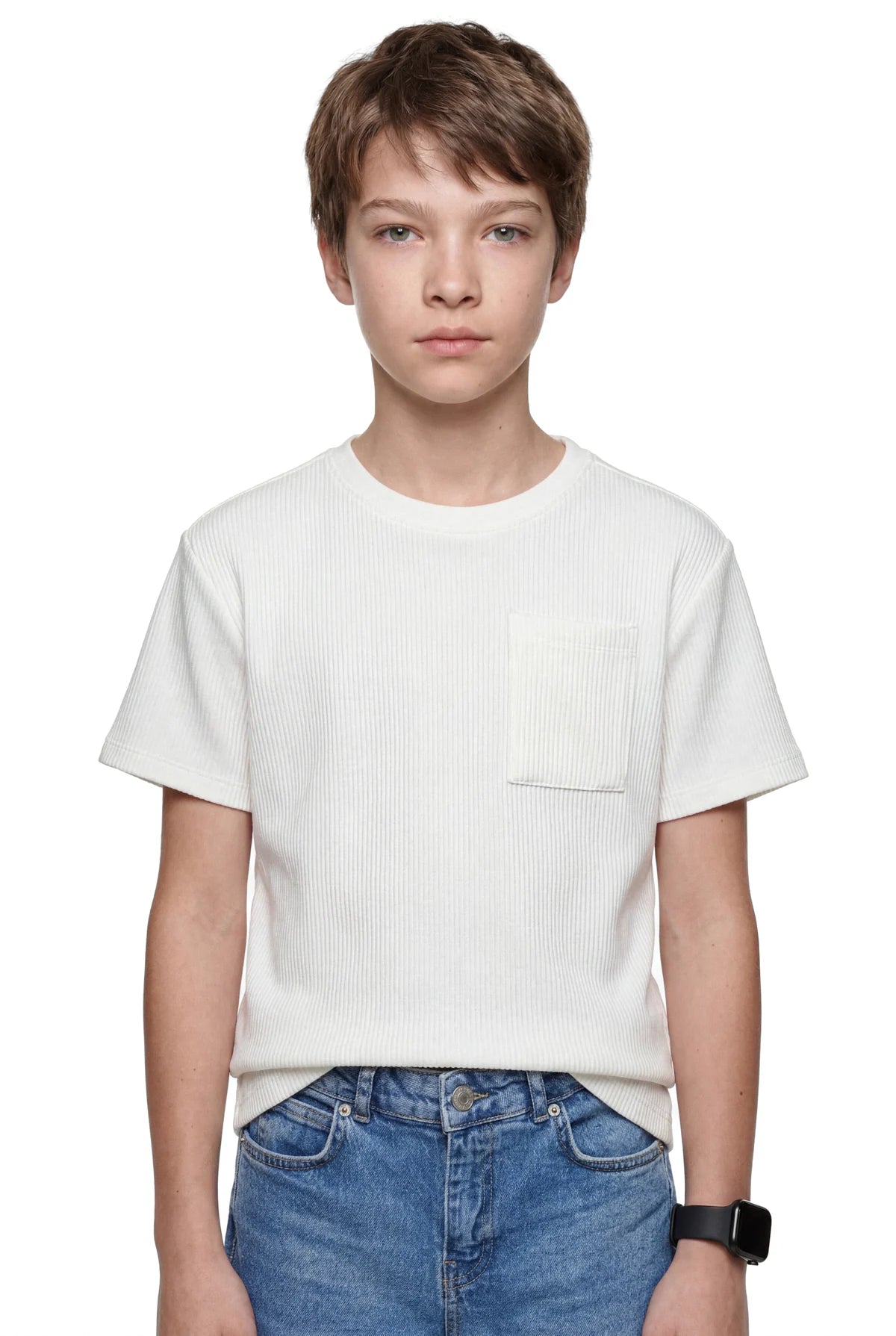 Boys' Textured T-shirt with Pocket Detail