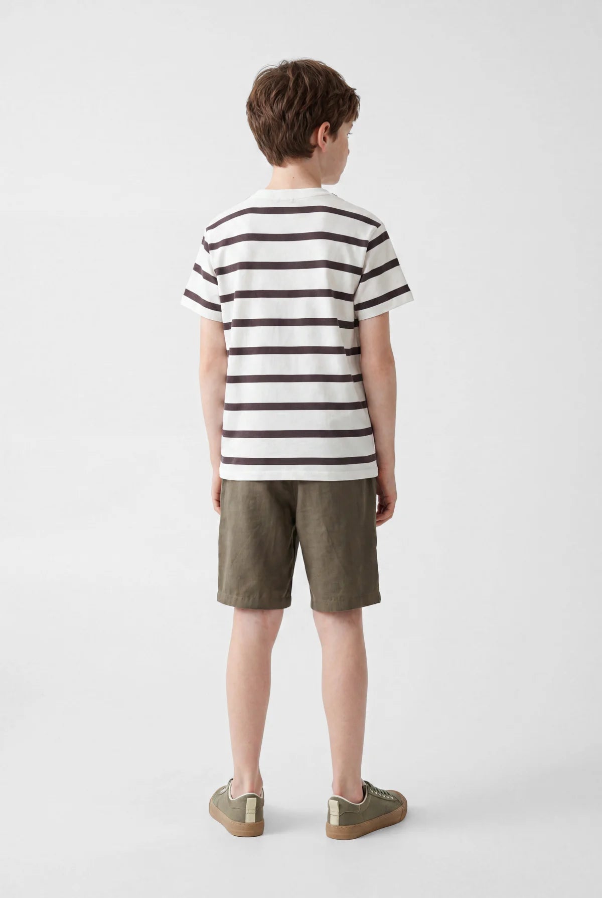 Erkek Çocuklar İçin Büyük Beden Çizgili Tişört