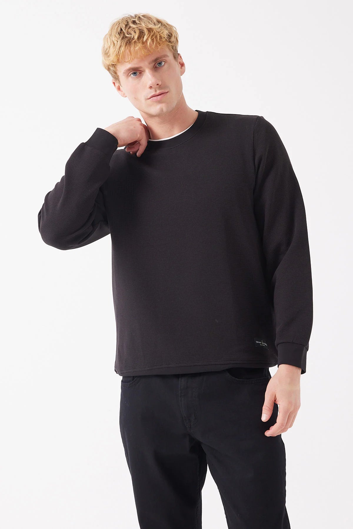 Men's Basic Ribbed Sweatshirt