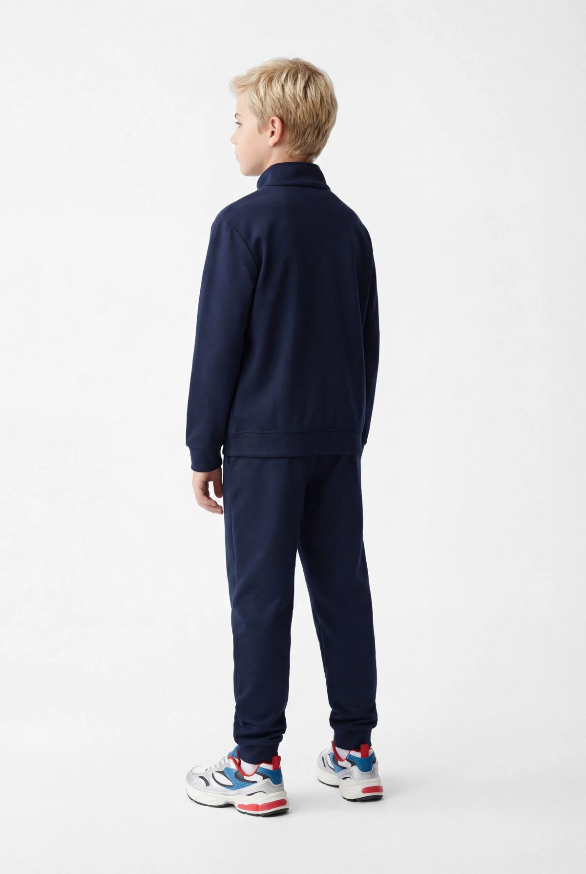 Boys' Stand-Up Collar Half-Zip Sweatshirt