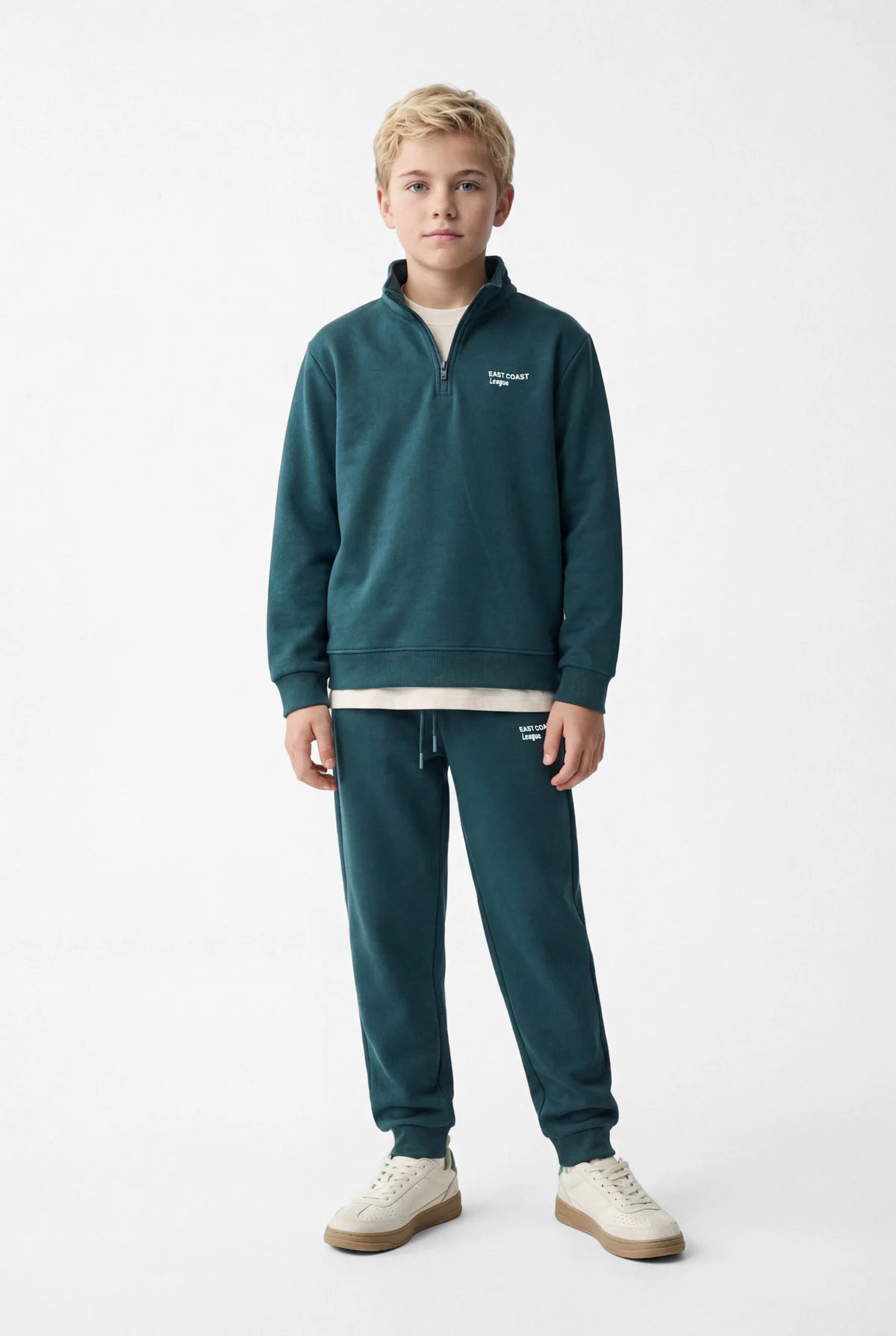 Boys' Stand-Up Collar Half-Zip Sweatshirt
