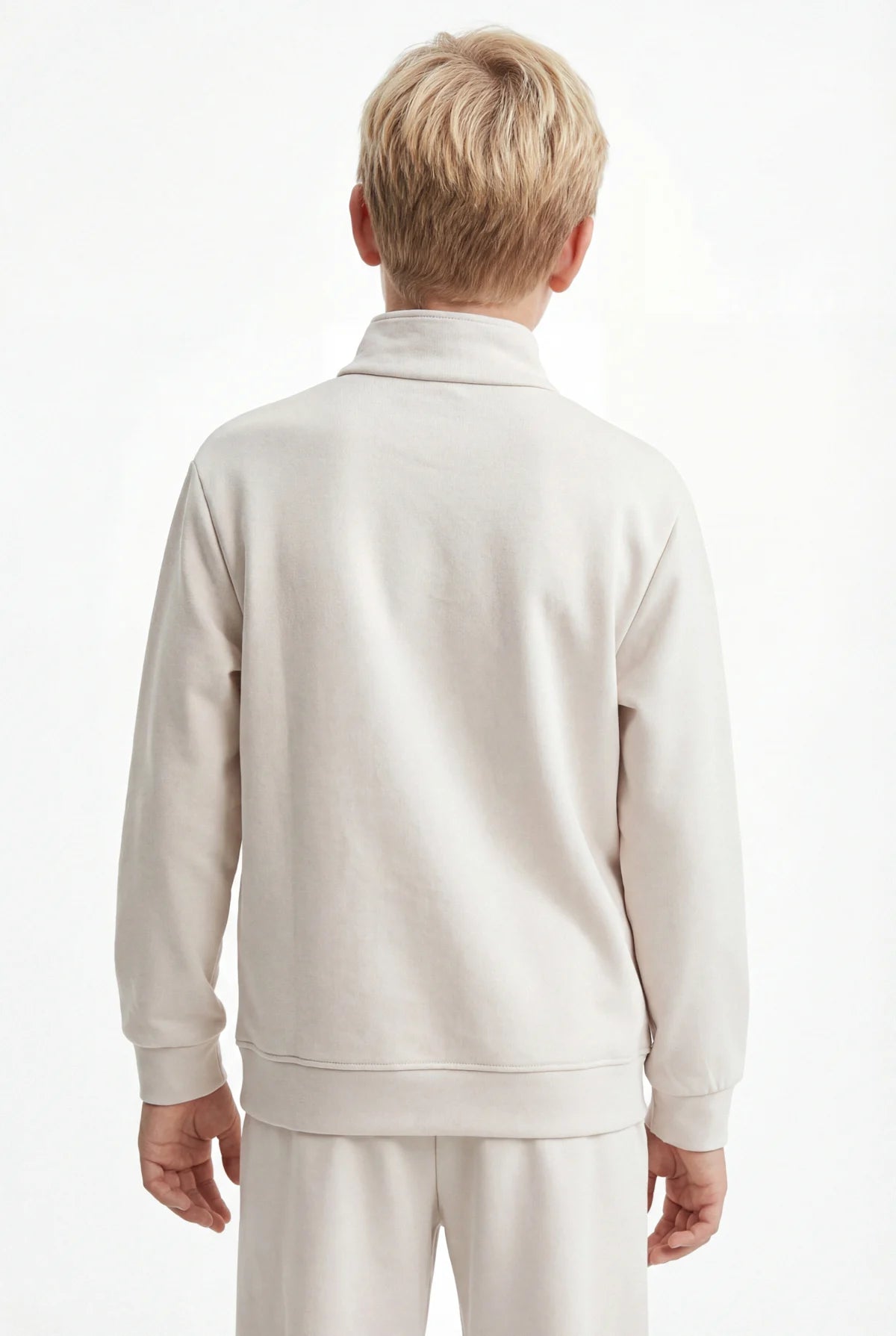 Boys' Stand-Up Collar Half-Zip Sweatshirt