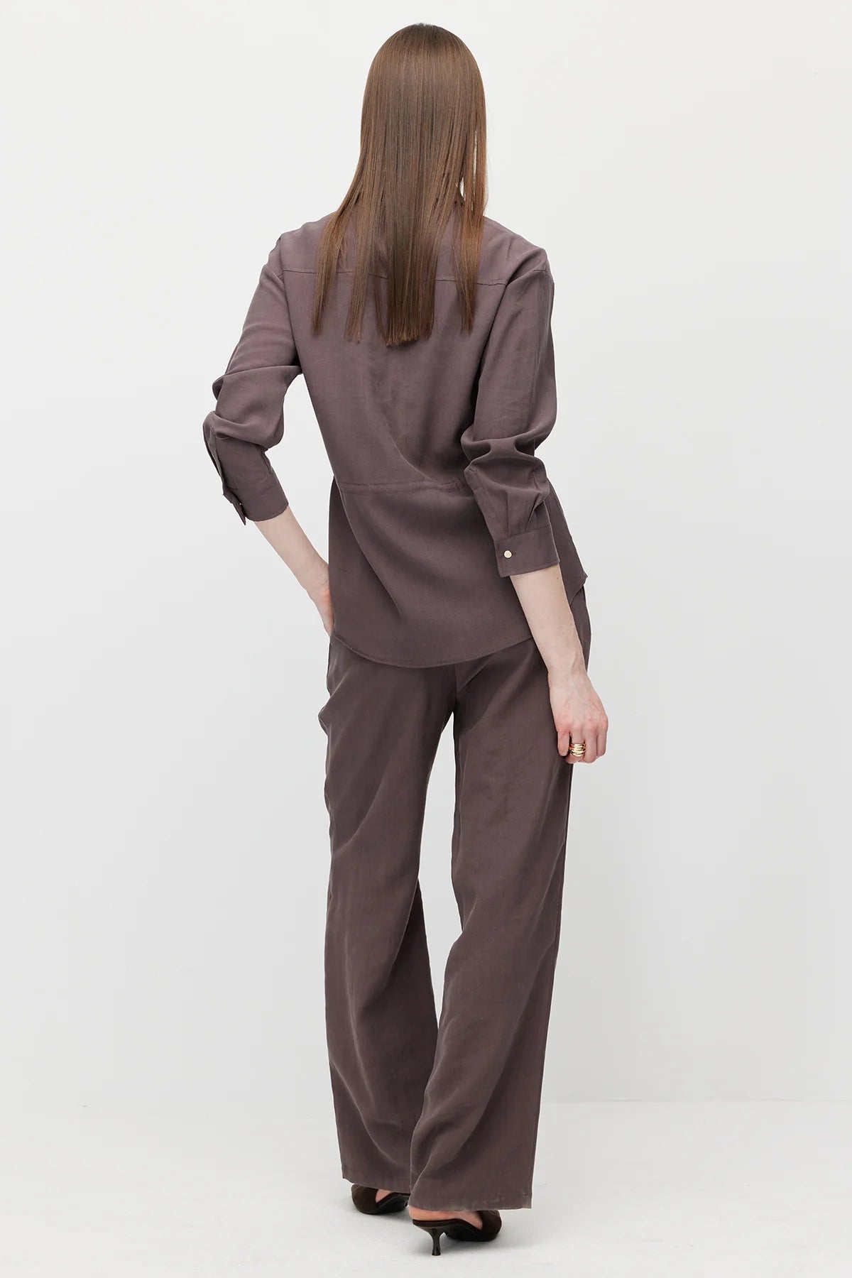 Women's Wide-Leg Trousers with Drawstring Waist