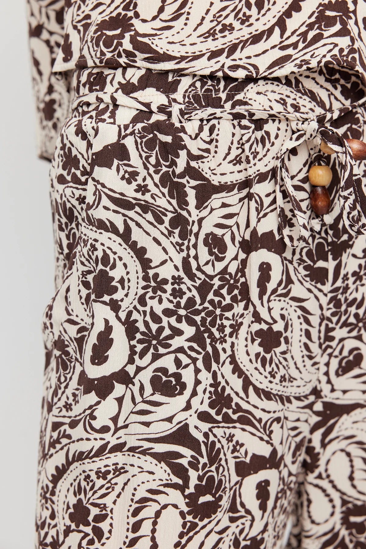 Women's Patterned Trousers with Drawstring Waist