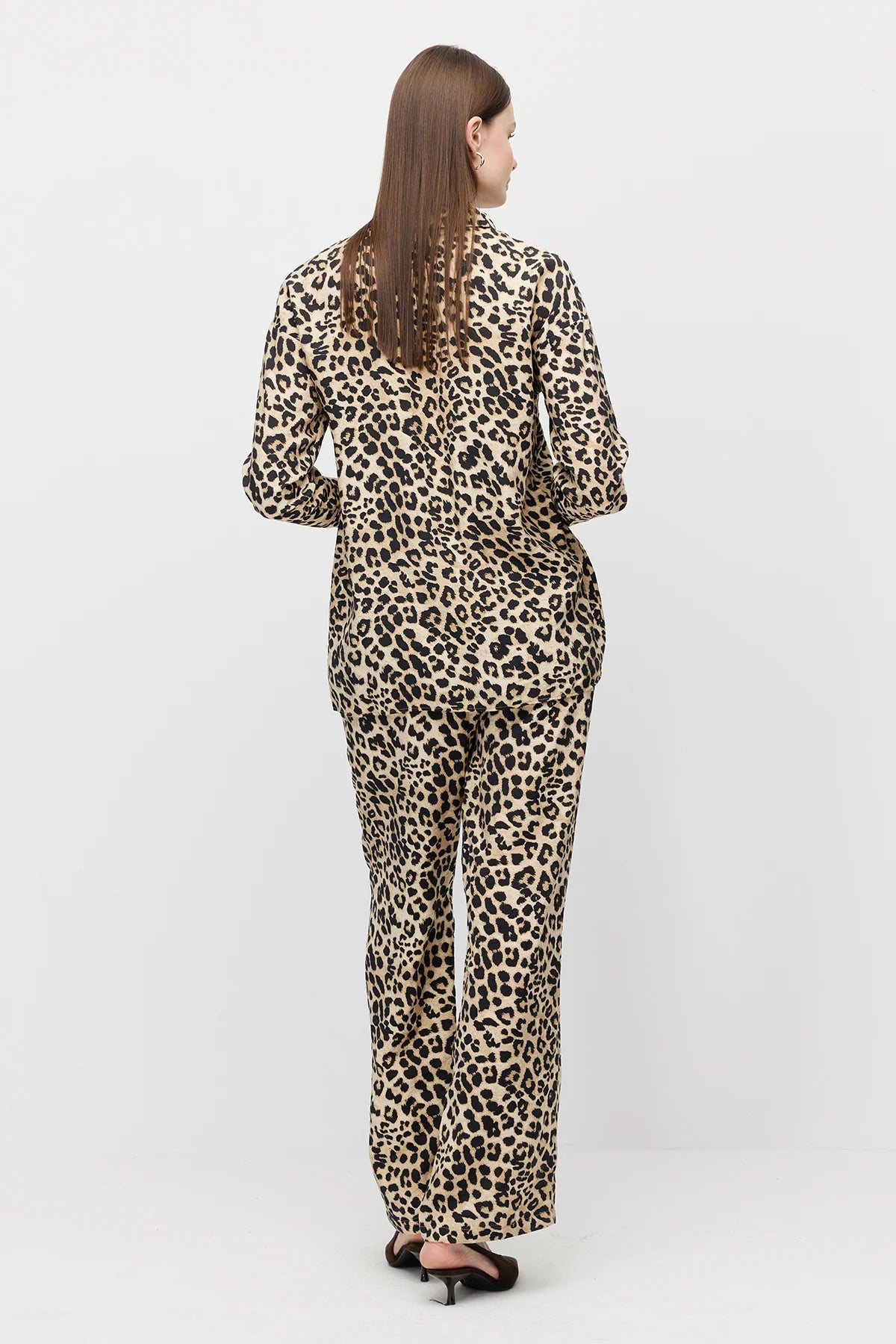 Women's Patterned Wide-Leg Trousers