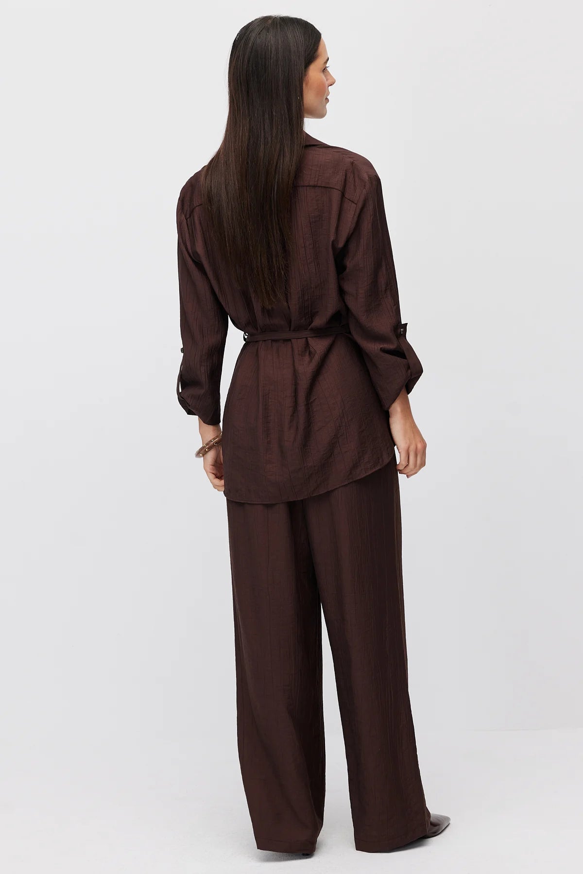 Women's Elastic Waist Wide Leg Trousers