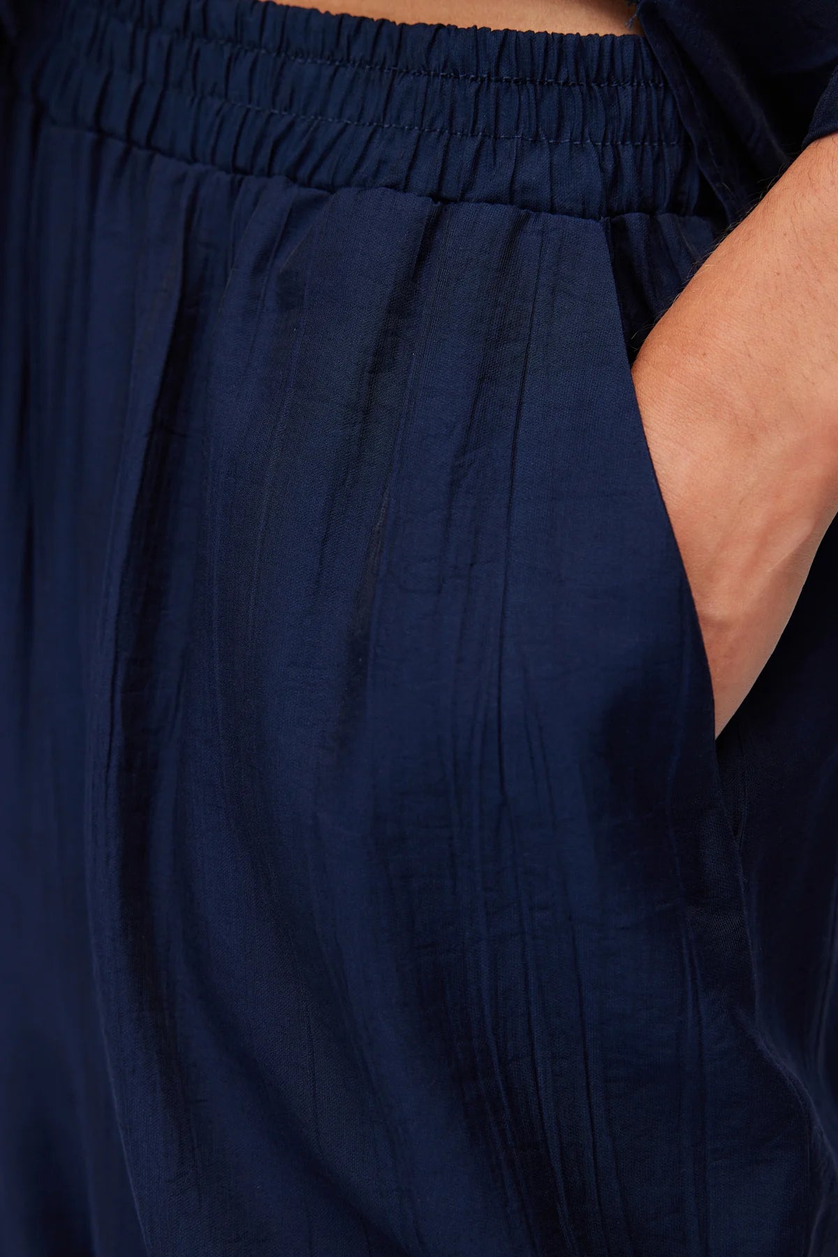 Women's Elastic Waist Wide Leg Trousers