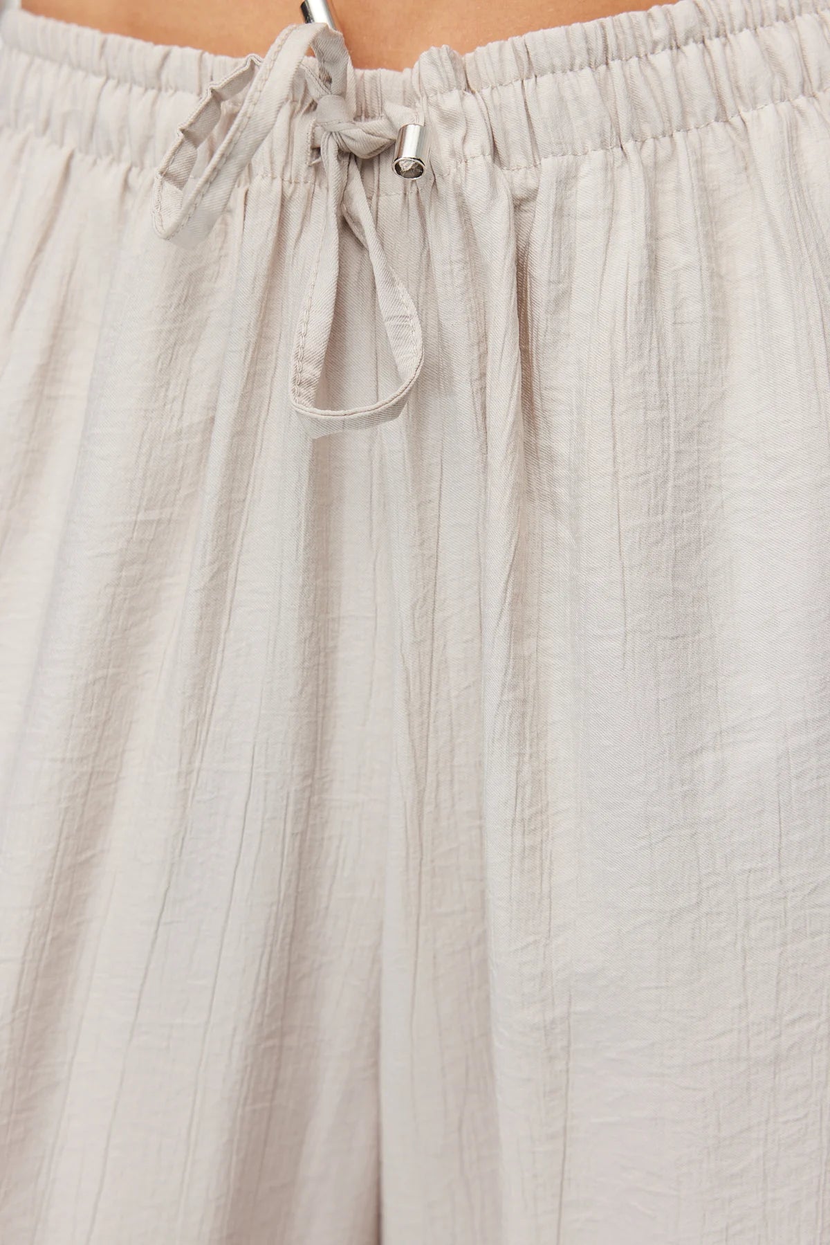 Women's Wide Leg Trousers with Tie Waist