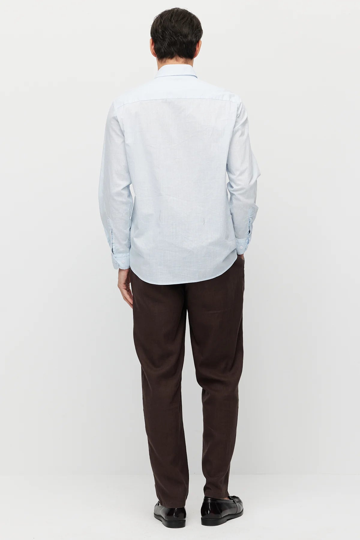 Men's Linen-Look Joggers with Elastic Waistband