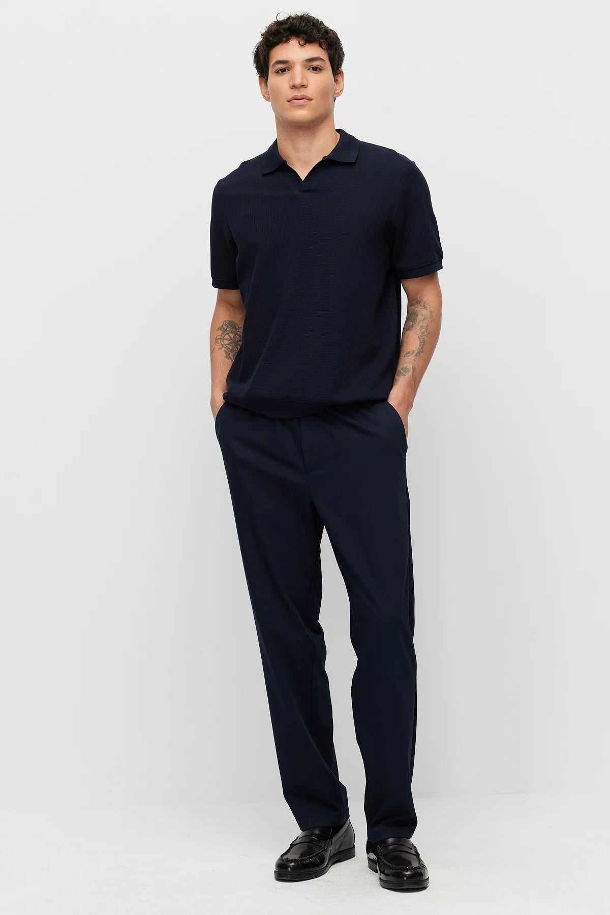 Men's Jogger Pants with Elastic Waistband and Drawstring