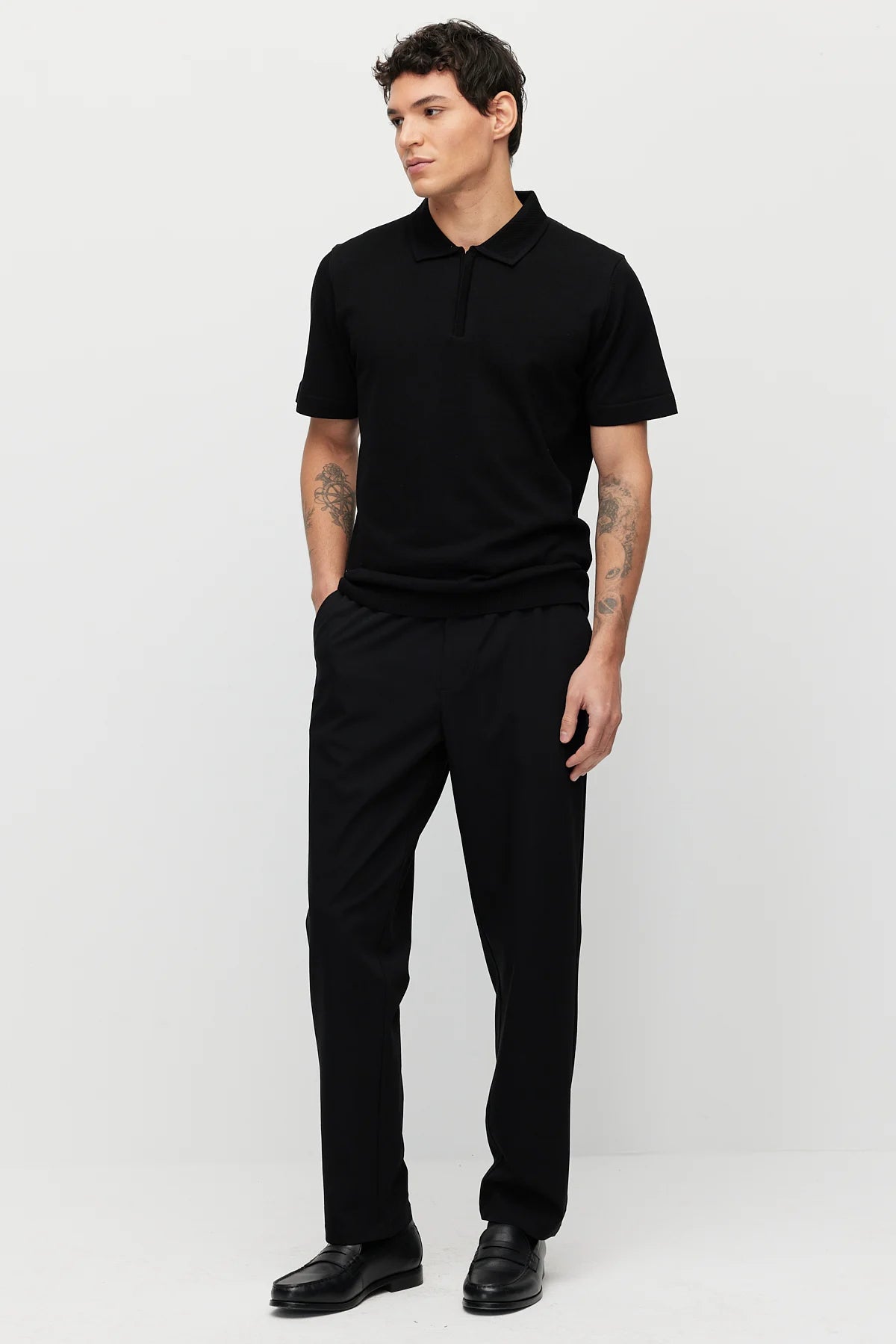 Men's Jogger Pants with Elastic Waistband and Drawstring