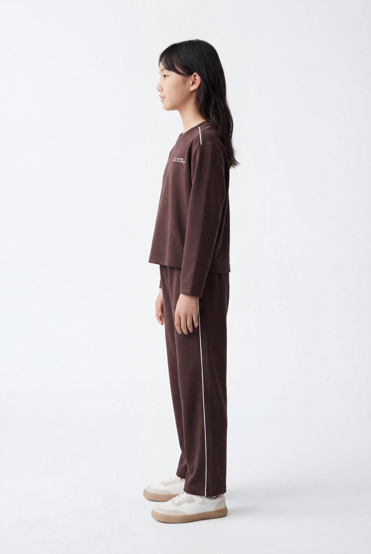 Girls' Trousers with Side Stripes