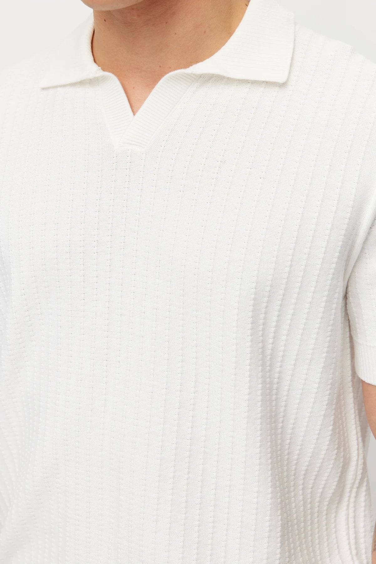 Men's Collar Knit T-shirt