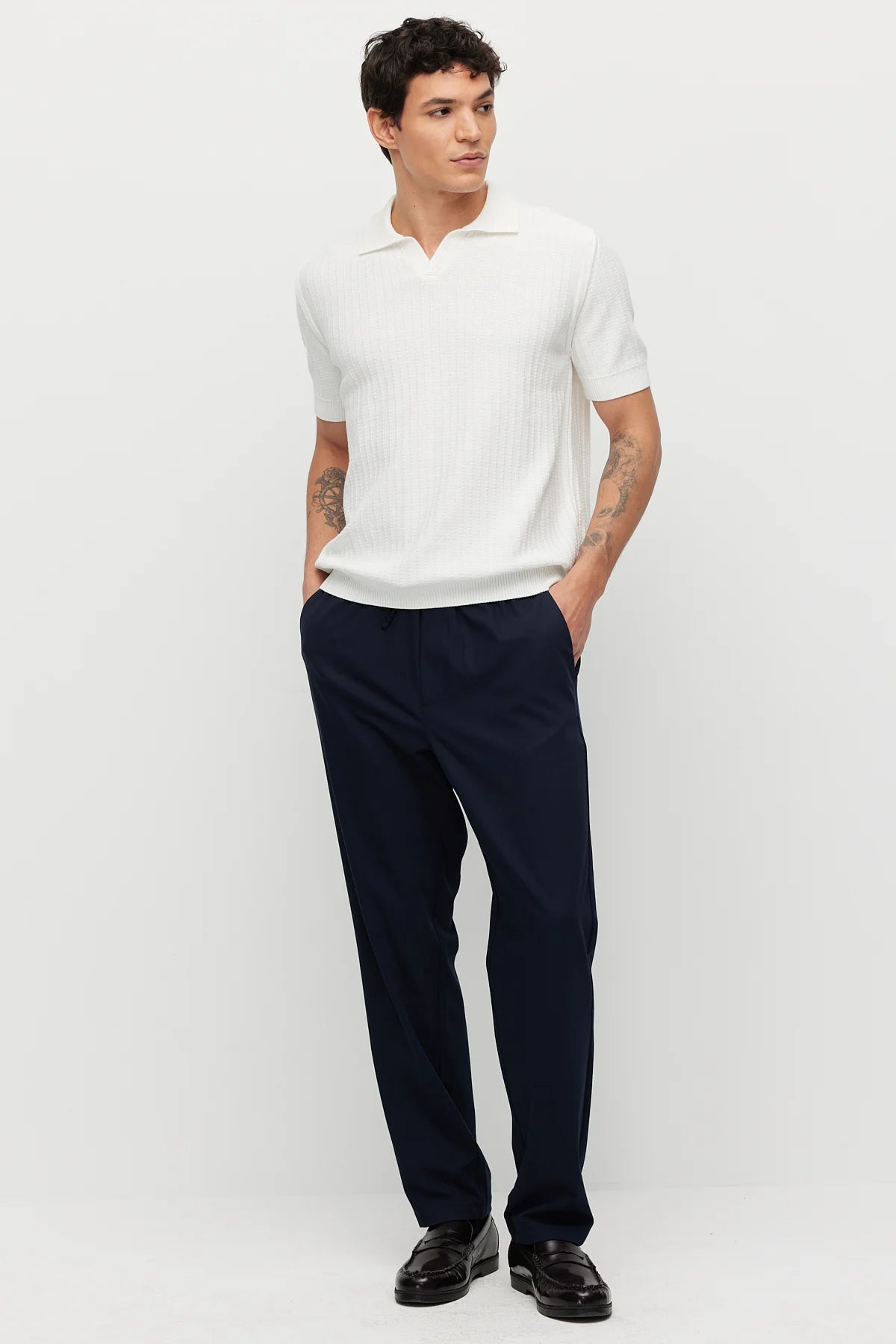 Men's Collar Knit T-shirt