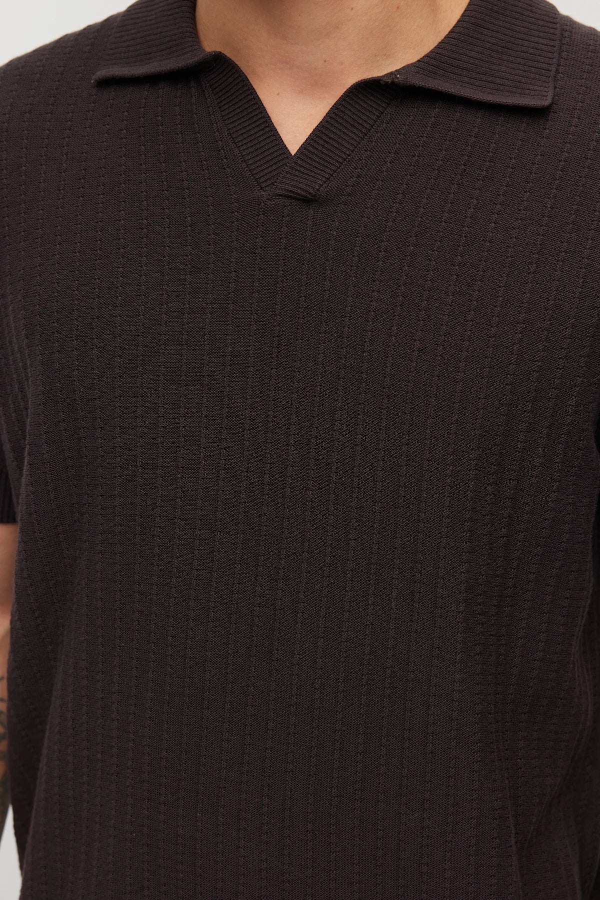 Men's Collar Knit T-shirt
