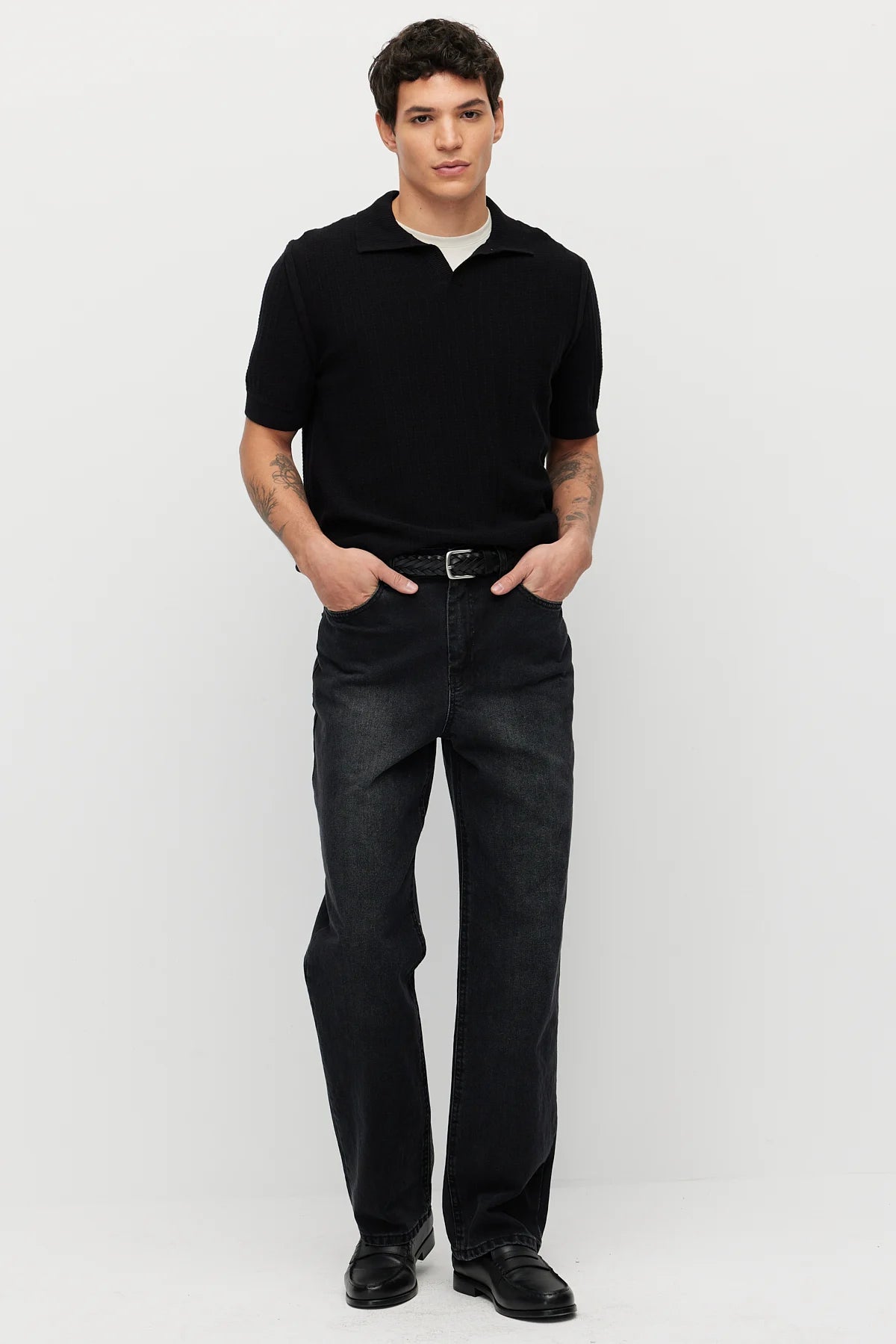 Men's Collar Knit T-shirt