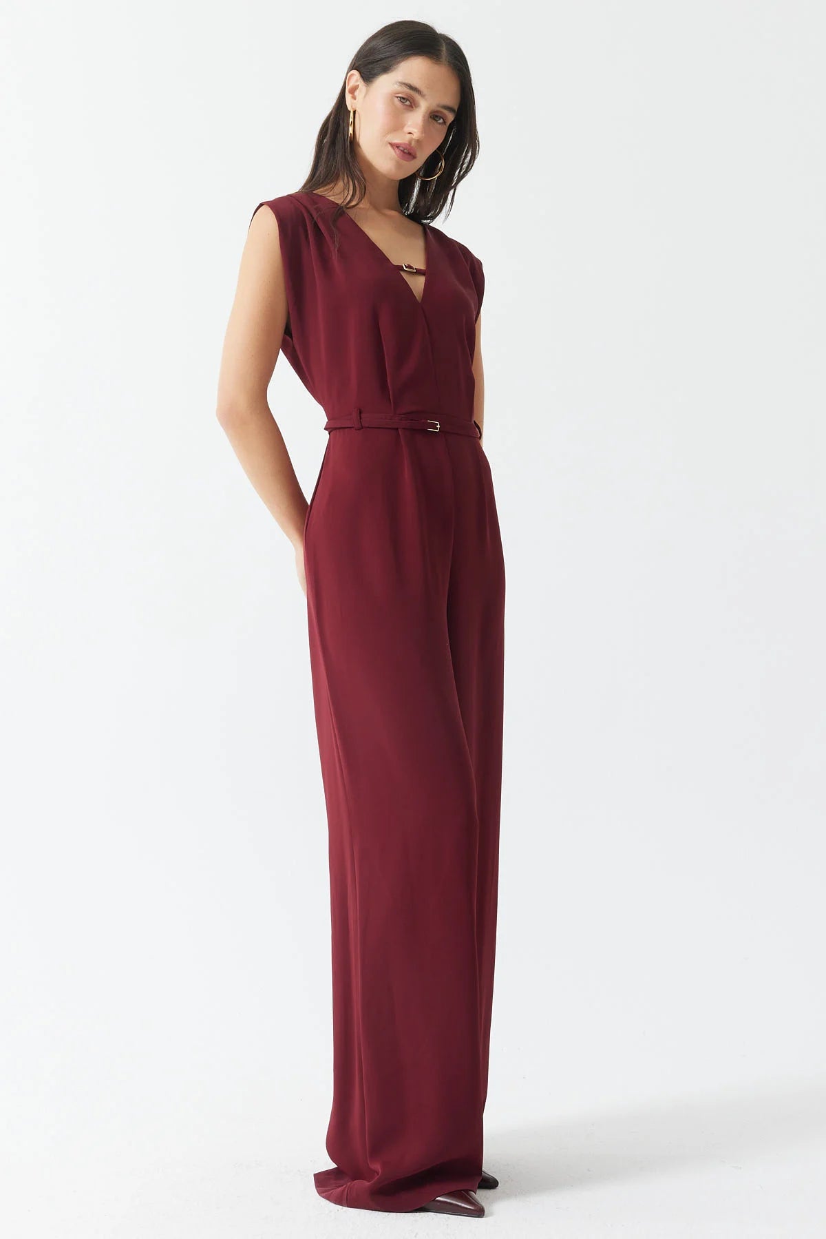 Women's Jumpsuit with Belt Detail