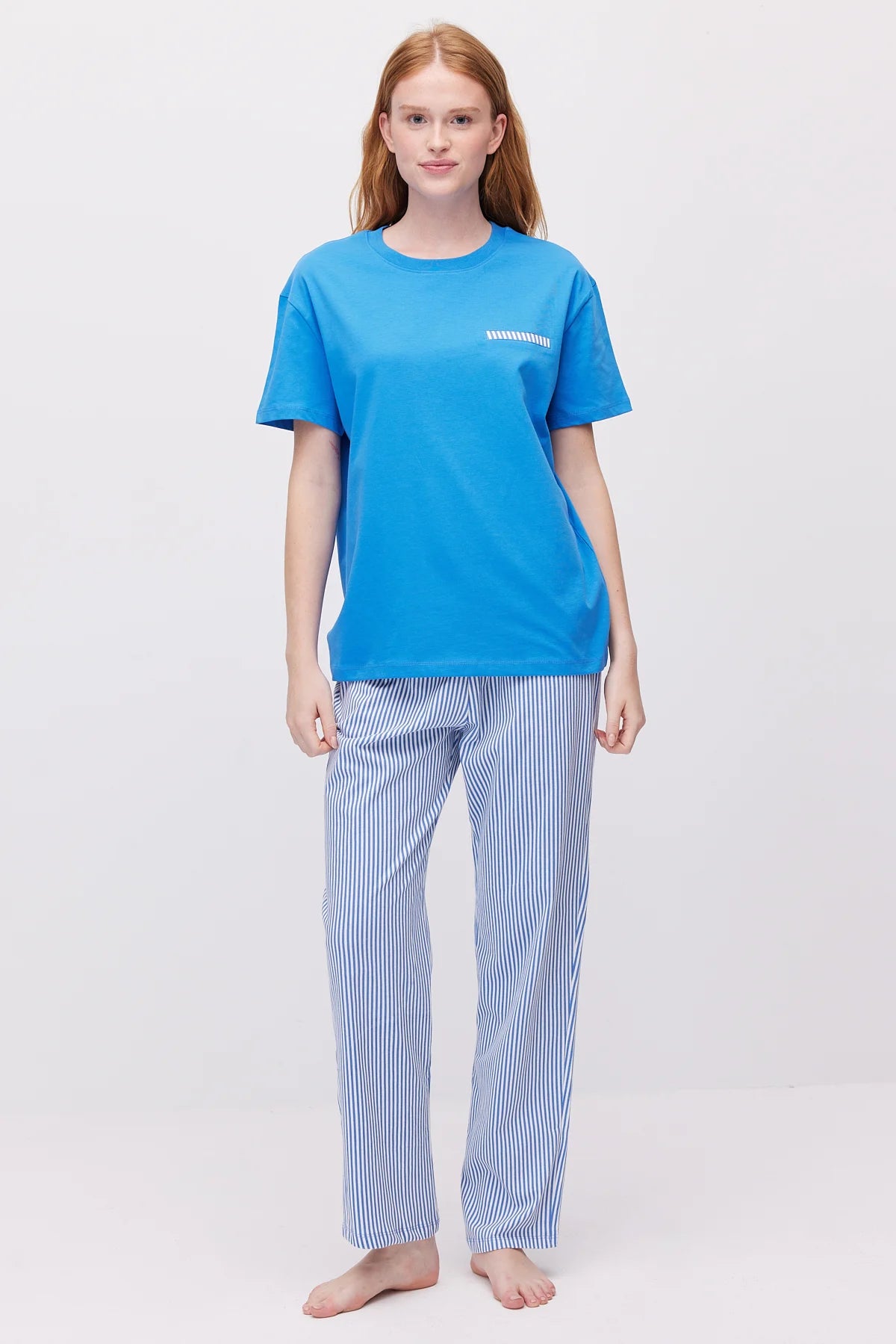 Kadın Pamuklu Pijama Takımı