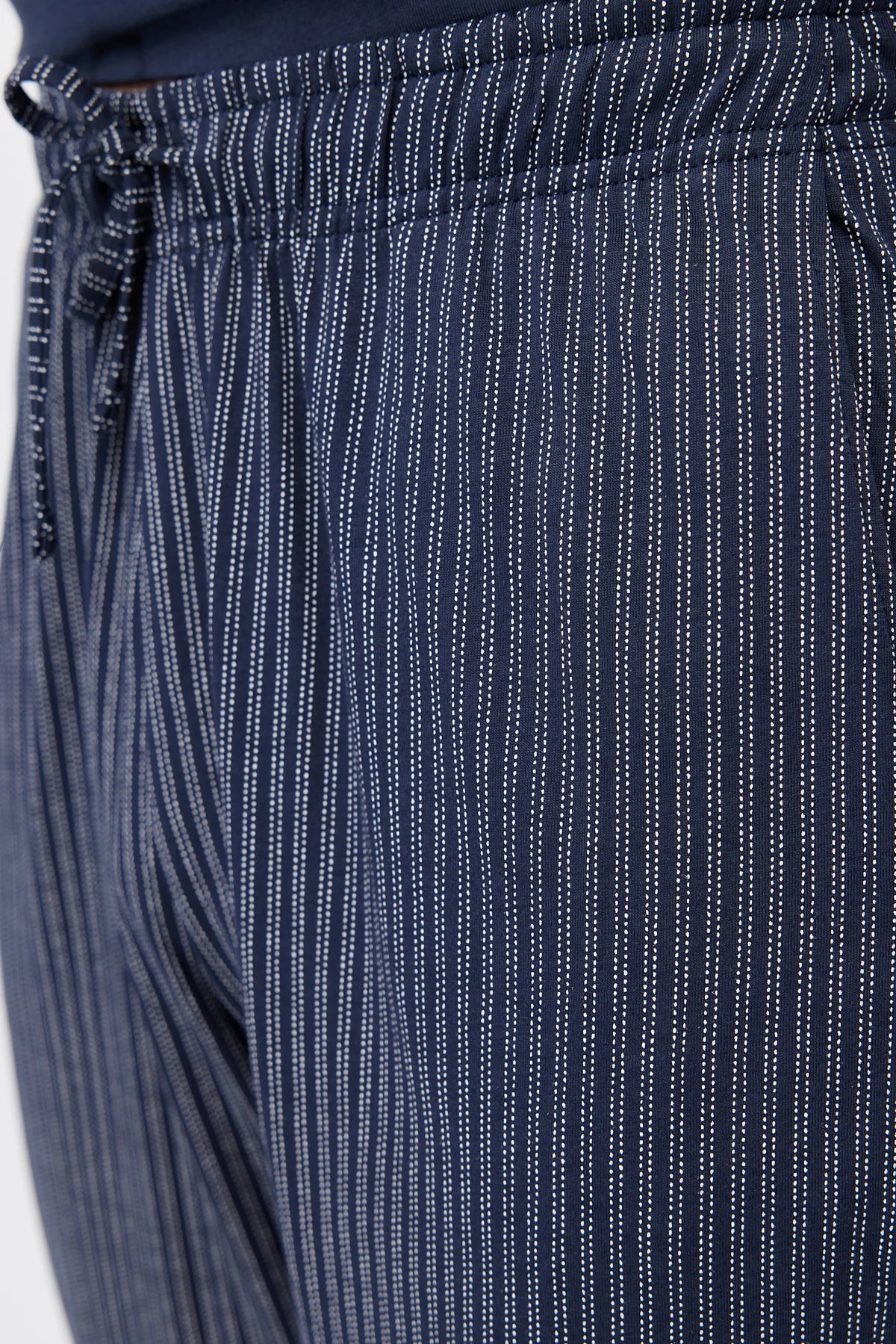 Men's Short-Sleeved Striped Pajama Set