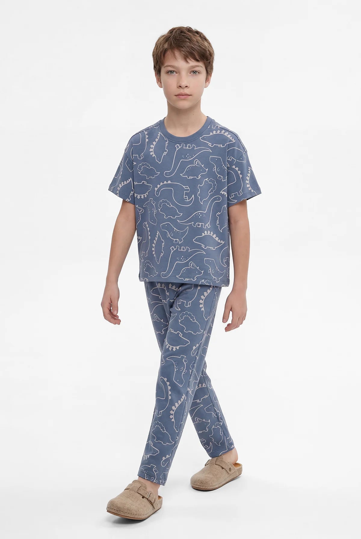 Boys' Basic Patterned Pajama Set
