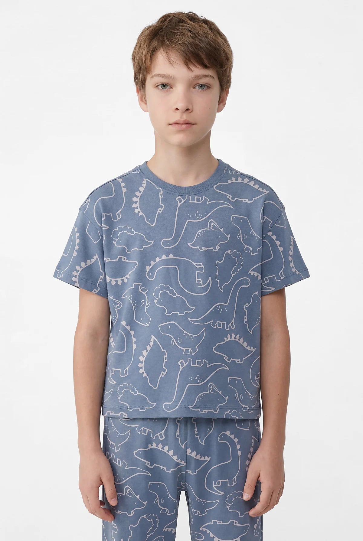 Boys' Basic Patterned Pajama Set