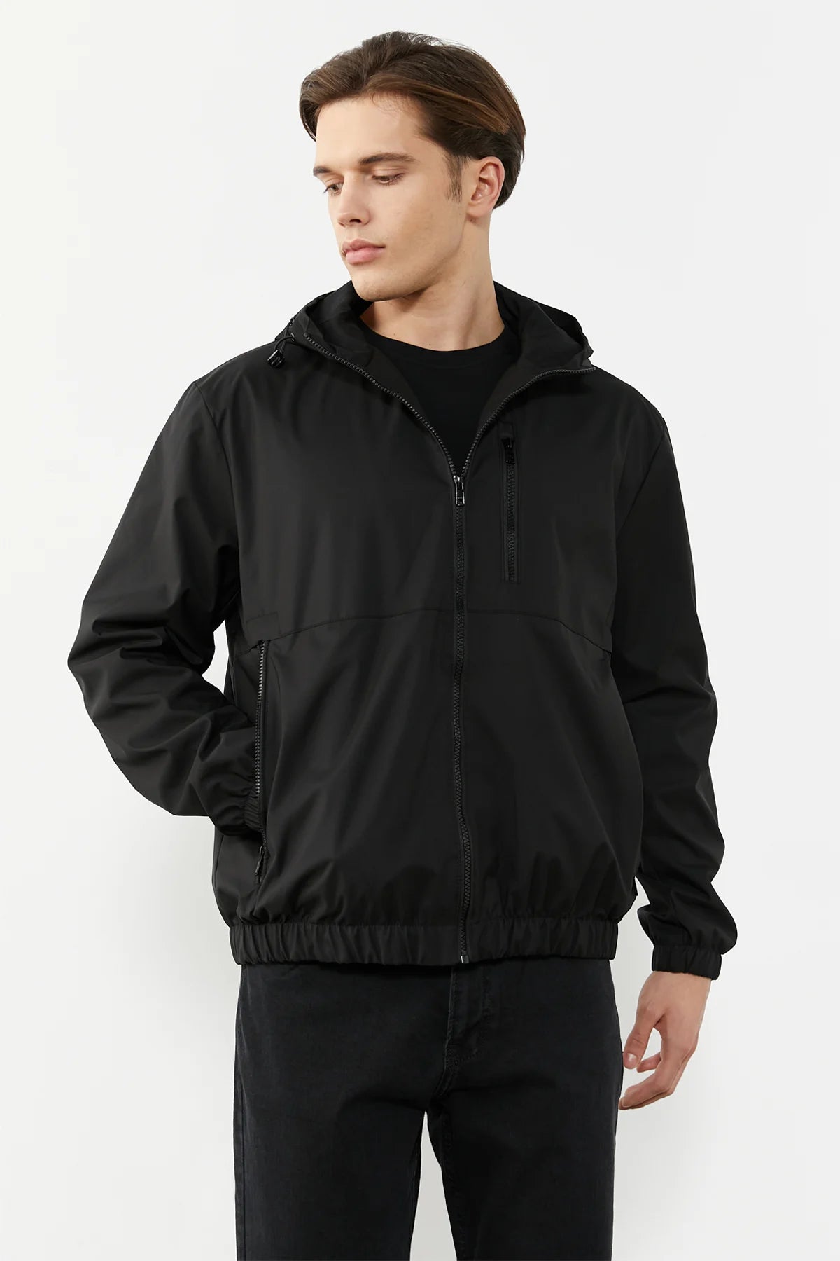 Erkek Kapüşonlu Regular Mont