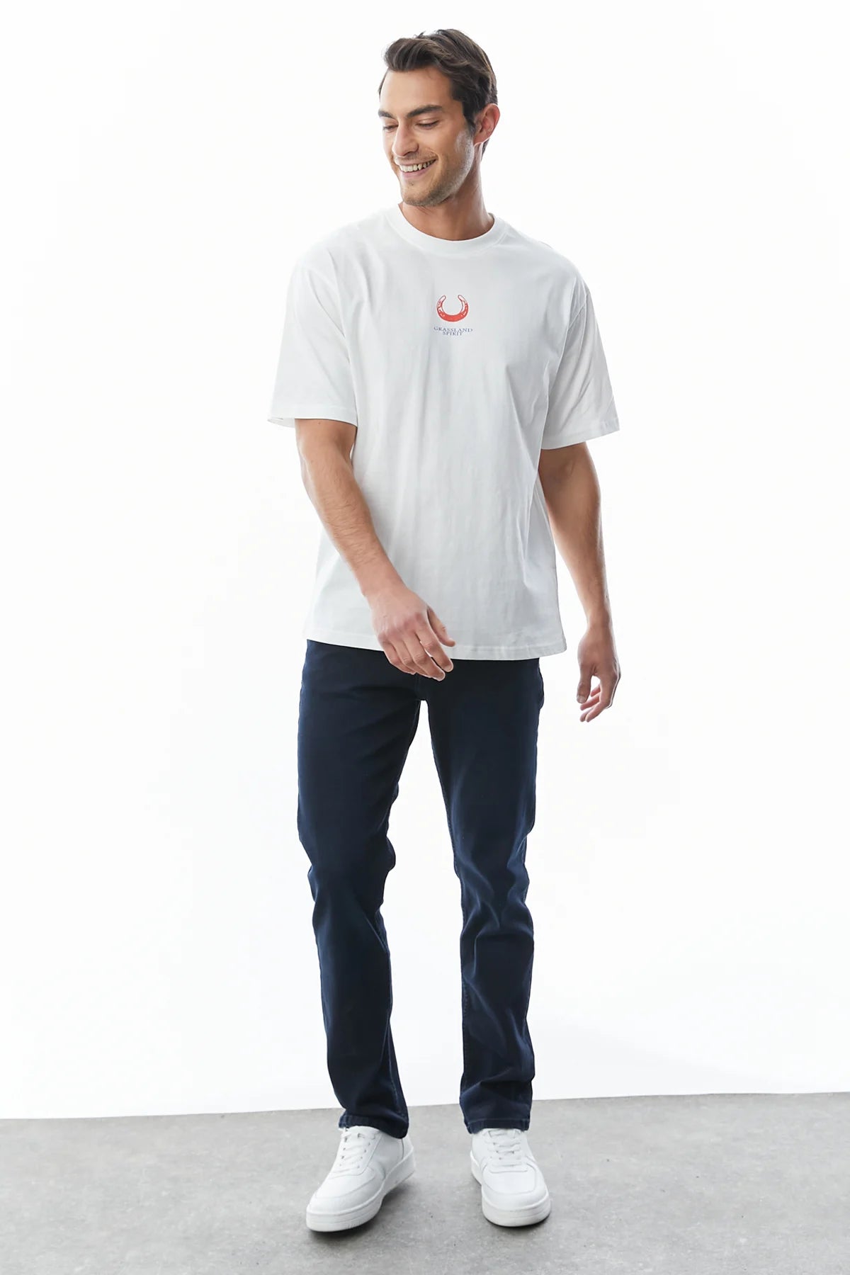 Bisiklet Yaka Oversize T-shırt