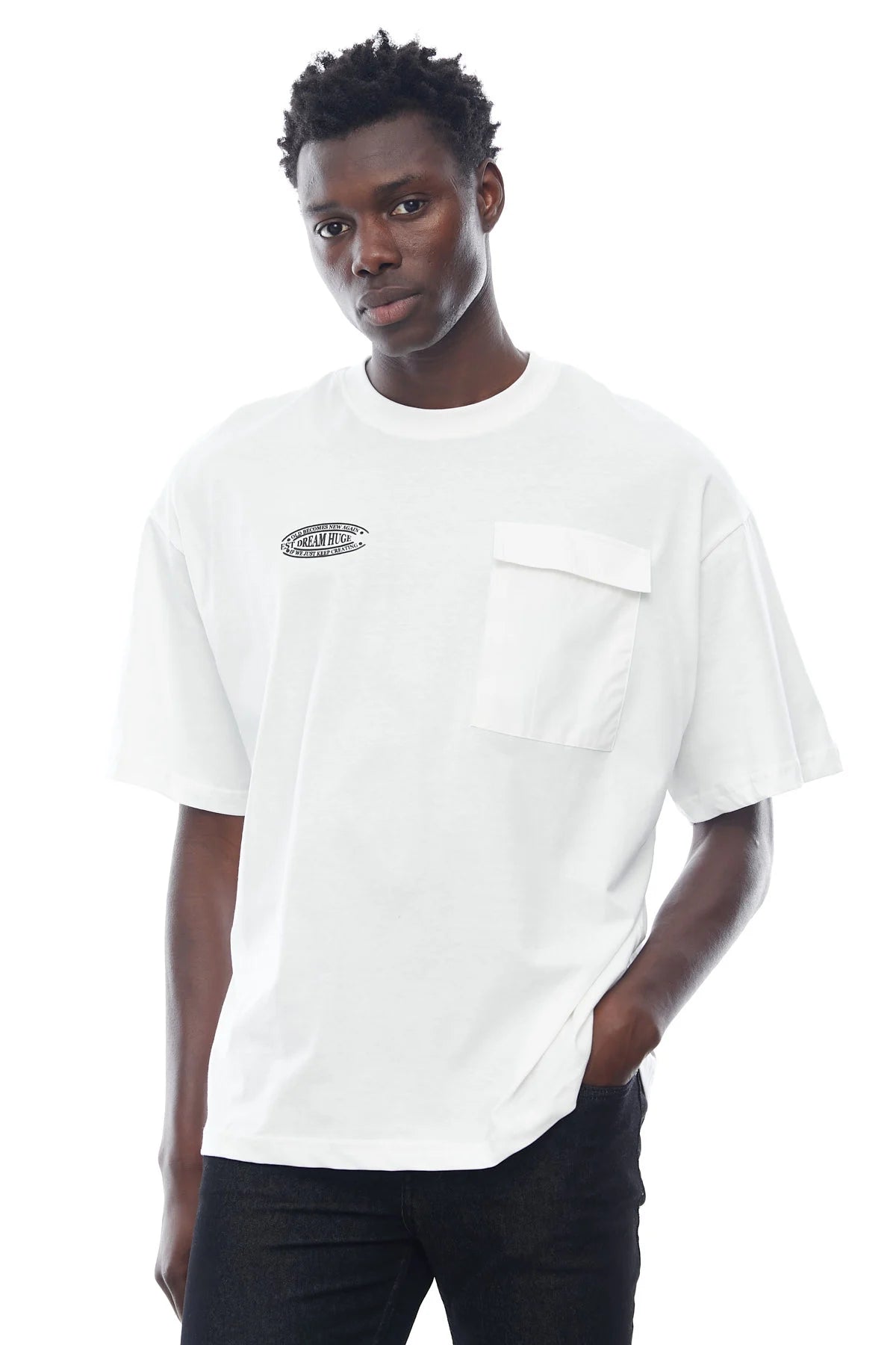 Oversize Kapak Cepli T-shırt