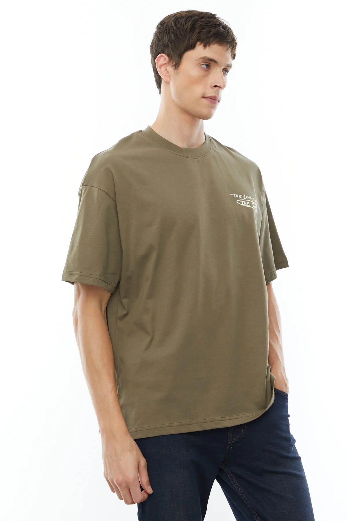 Oversize Önü ve Arkası Yazılı T-shirt