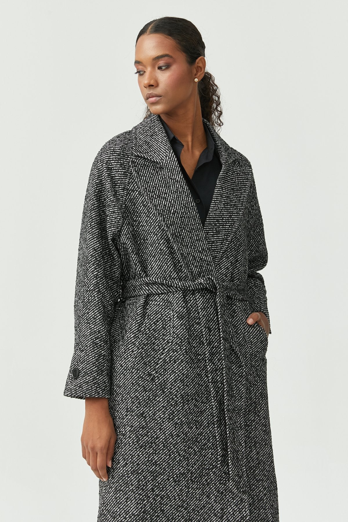 Women's Lined Boucle Coat